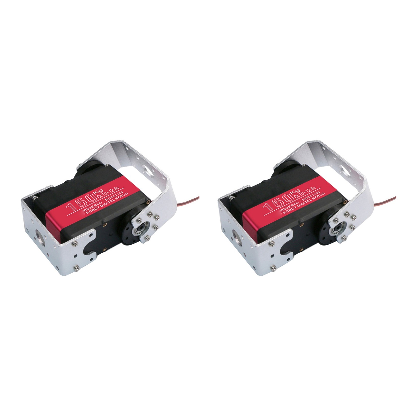 2X 150KG 12V RDS51150 -Shaft Digital Metal Robotic with U Mounting Bracket4443