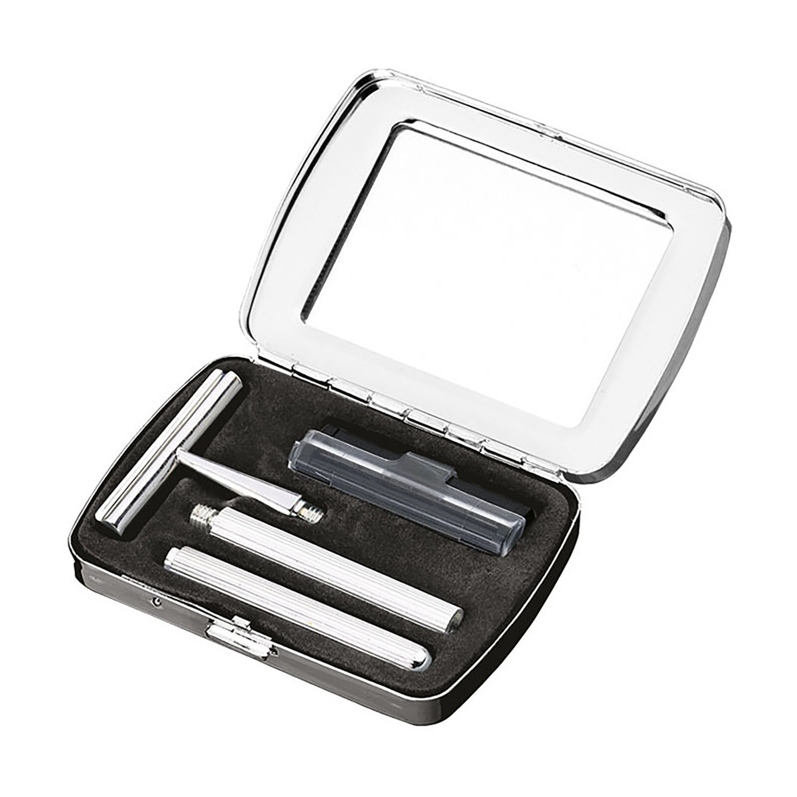 Personalised Engraved With short message Silver Plated Gentleman's Shaving kit