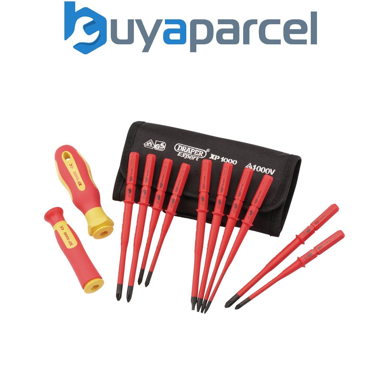 Draper 70867 XP1000 VDE Slimline Interchangeable Screwdriver Set (12 Piece)