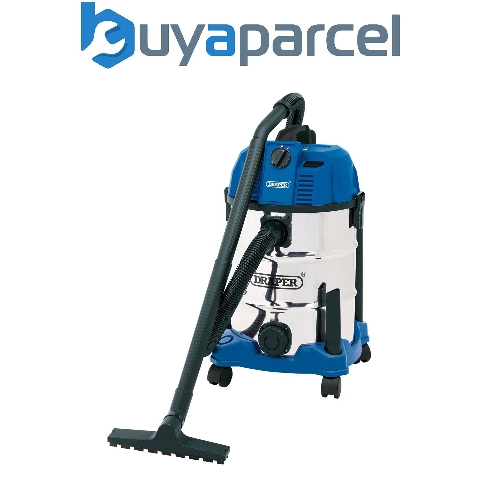 Draper 20523 230V Wet and Dry Vacuum Cleaner with Stainless Steel Tank, 30L, 160