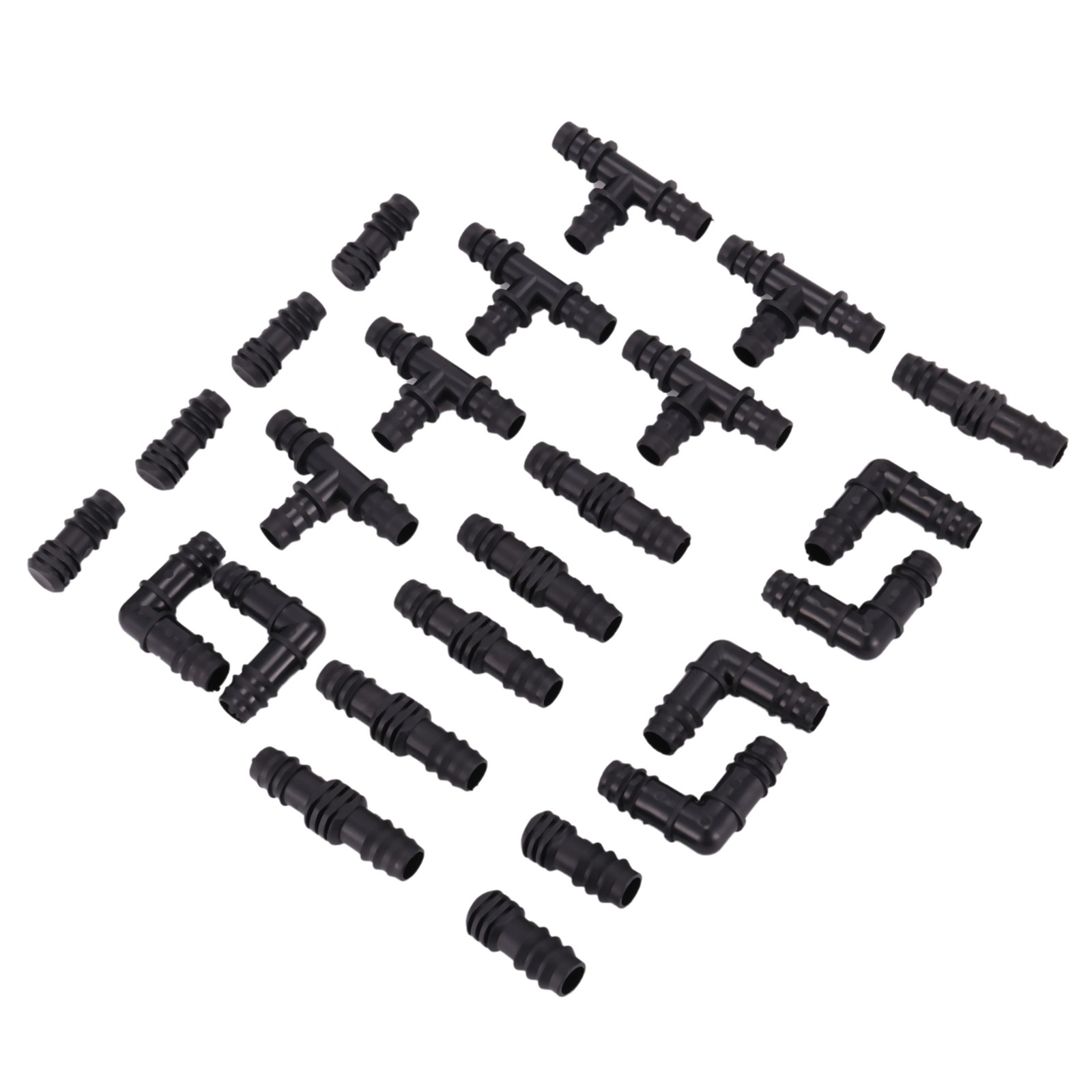 6X(Irrigation Fittings Kit for Drip Tubing -6 Tees, 6 Couplings, 6 Ends, 66173