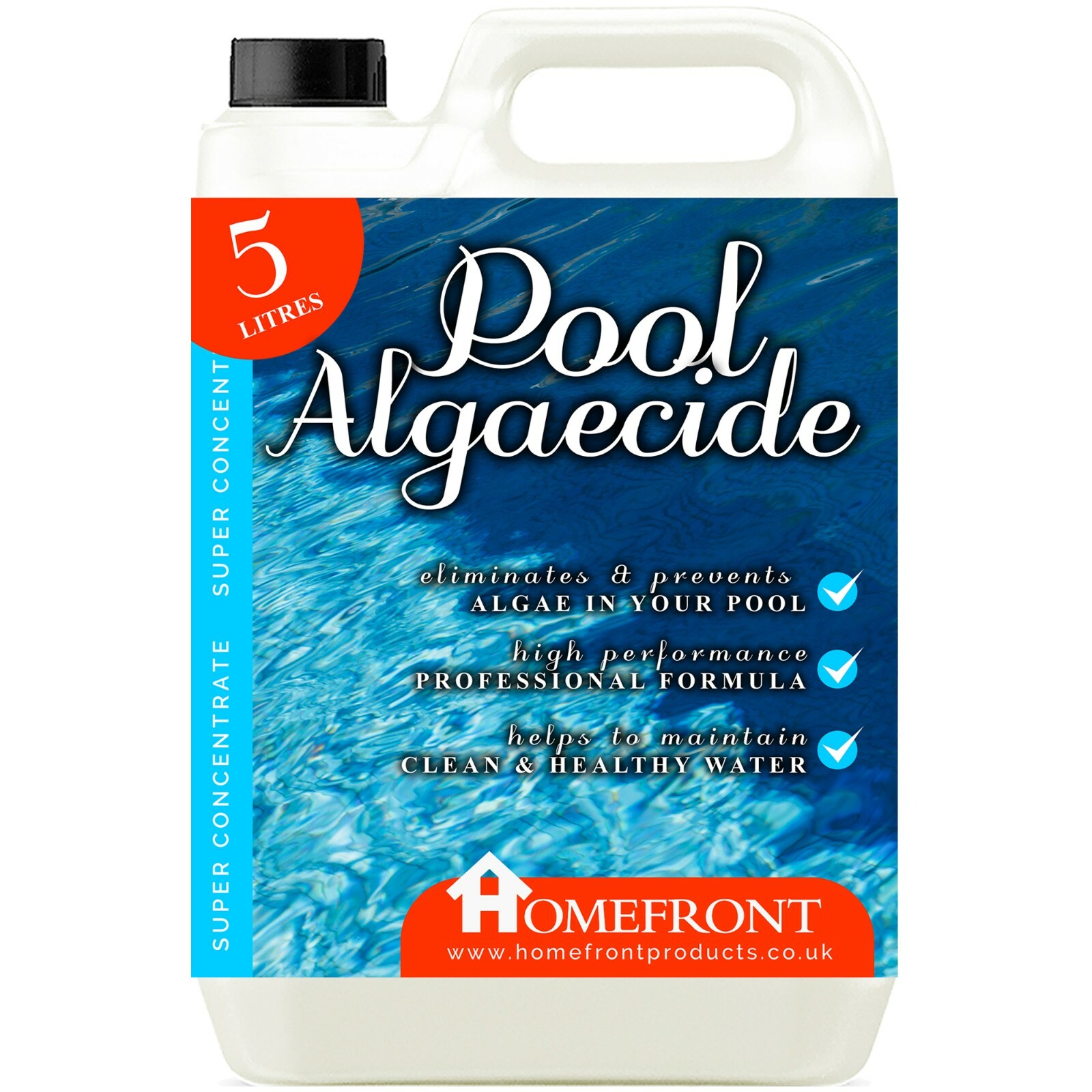 Homefront Algae Remover Hot Tub Spa Pool Cleaner Prevents Growth Algaecide 5L