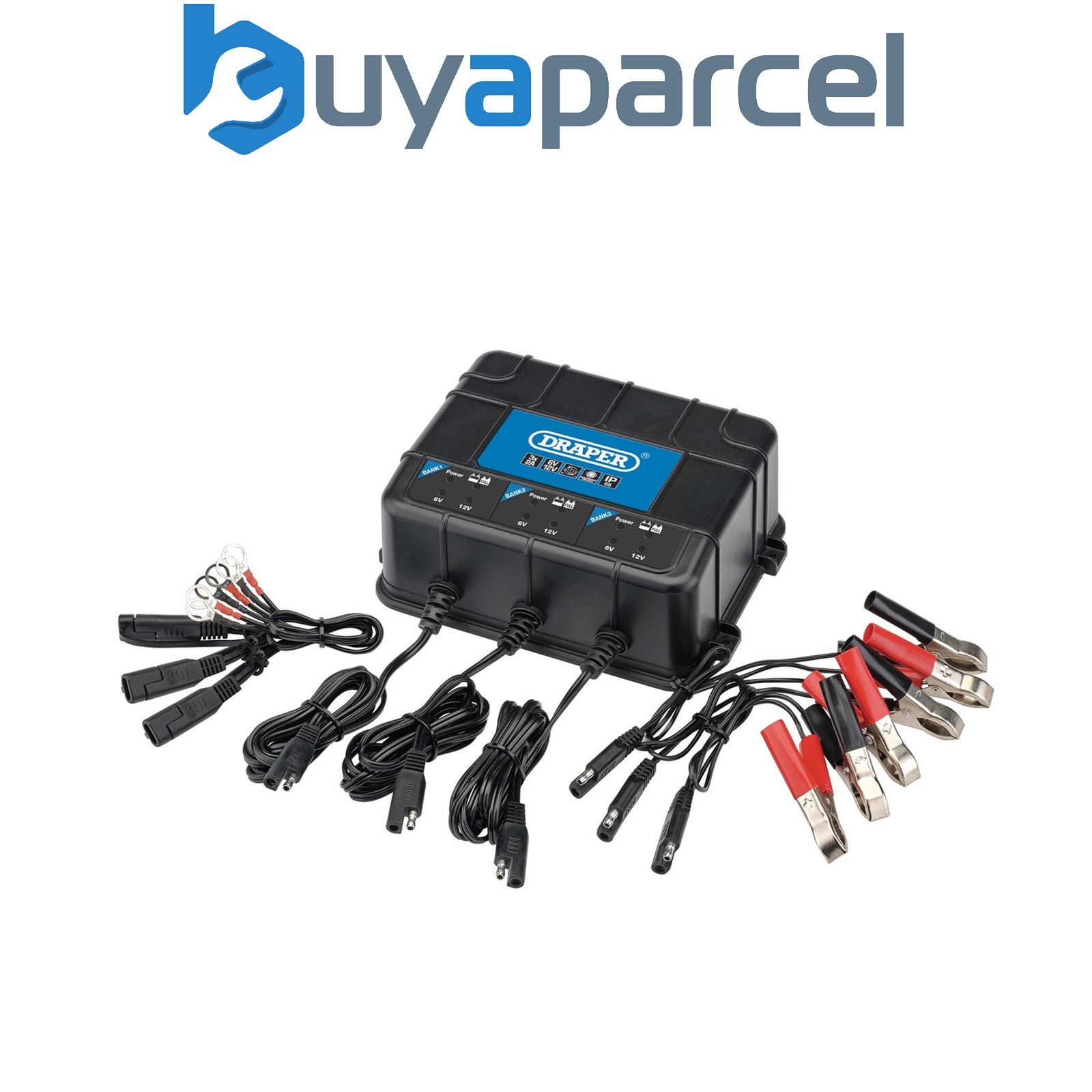 Draper 53172 6/12V 3 Bank Charger Station