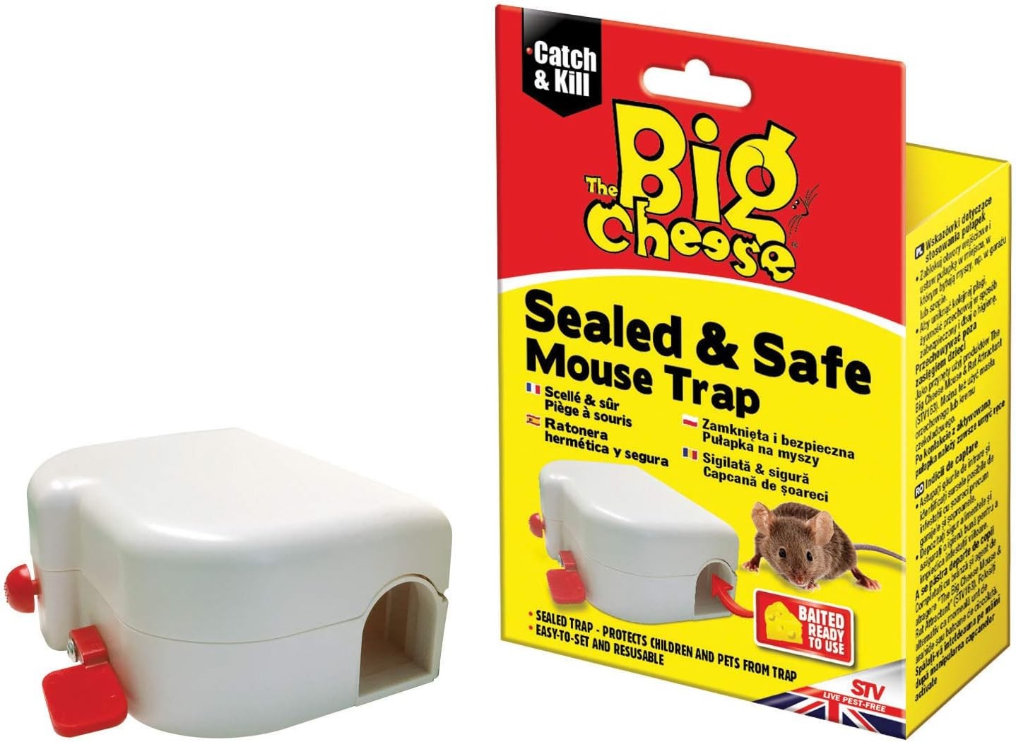 The Big Cheese Sealed and Safe Mouse Trap - Mouse Killer, Mouse Traps for Indoo