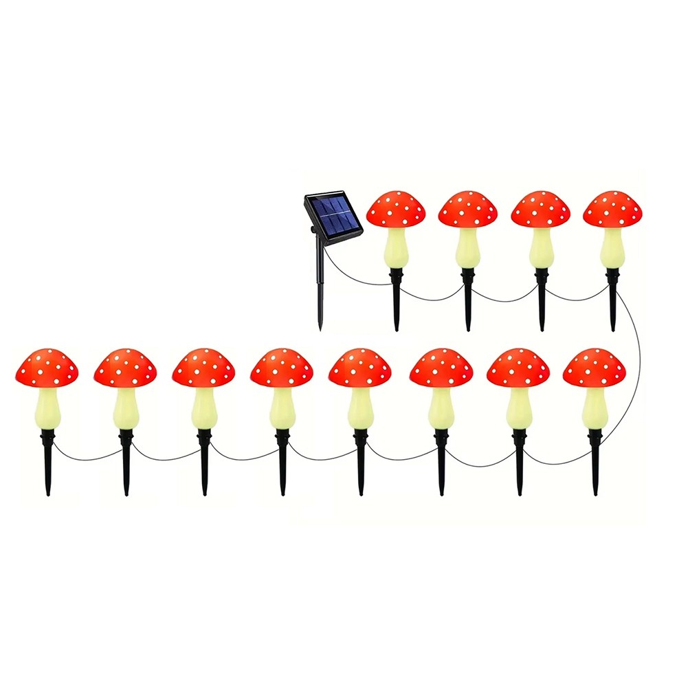 Solar Mushroom Fairy Lights Outdoor Garden Pathway Decoration Mushroom3463