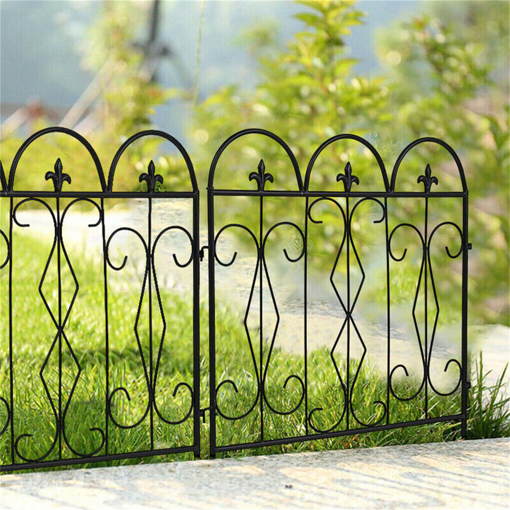 5 Pack Steel Decorative Garden Fence Lawn Border Edge Landscaping Interlocking
