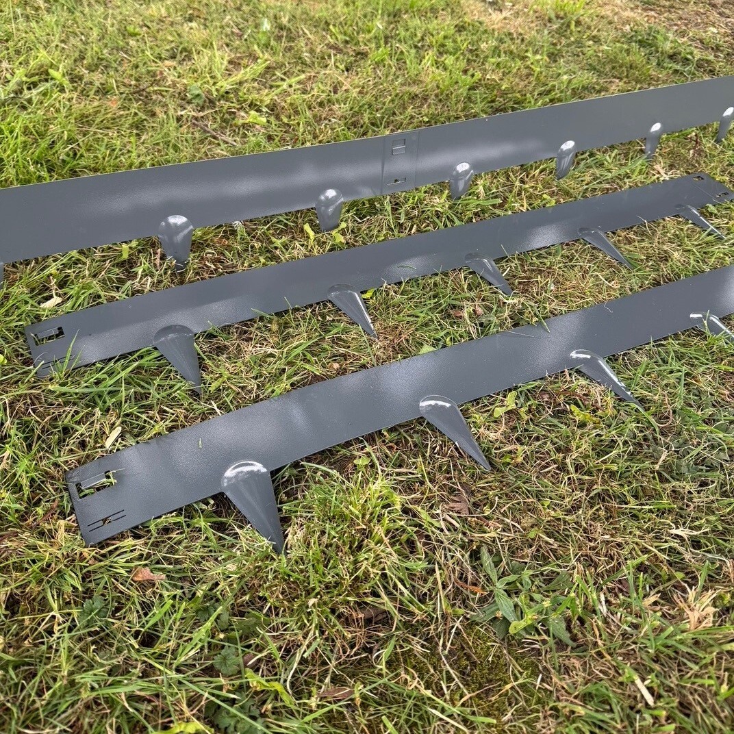 Metal Garden Path, Lawn & Border Edging in Grey (5m x 8cm) - 5 Panels
