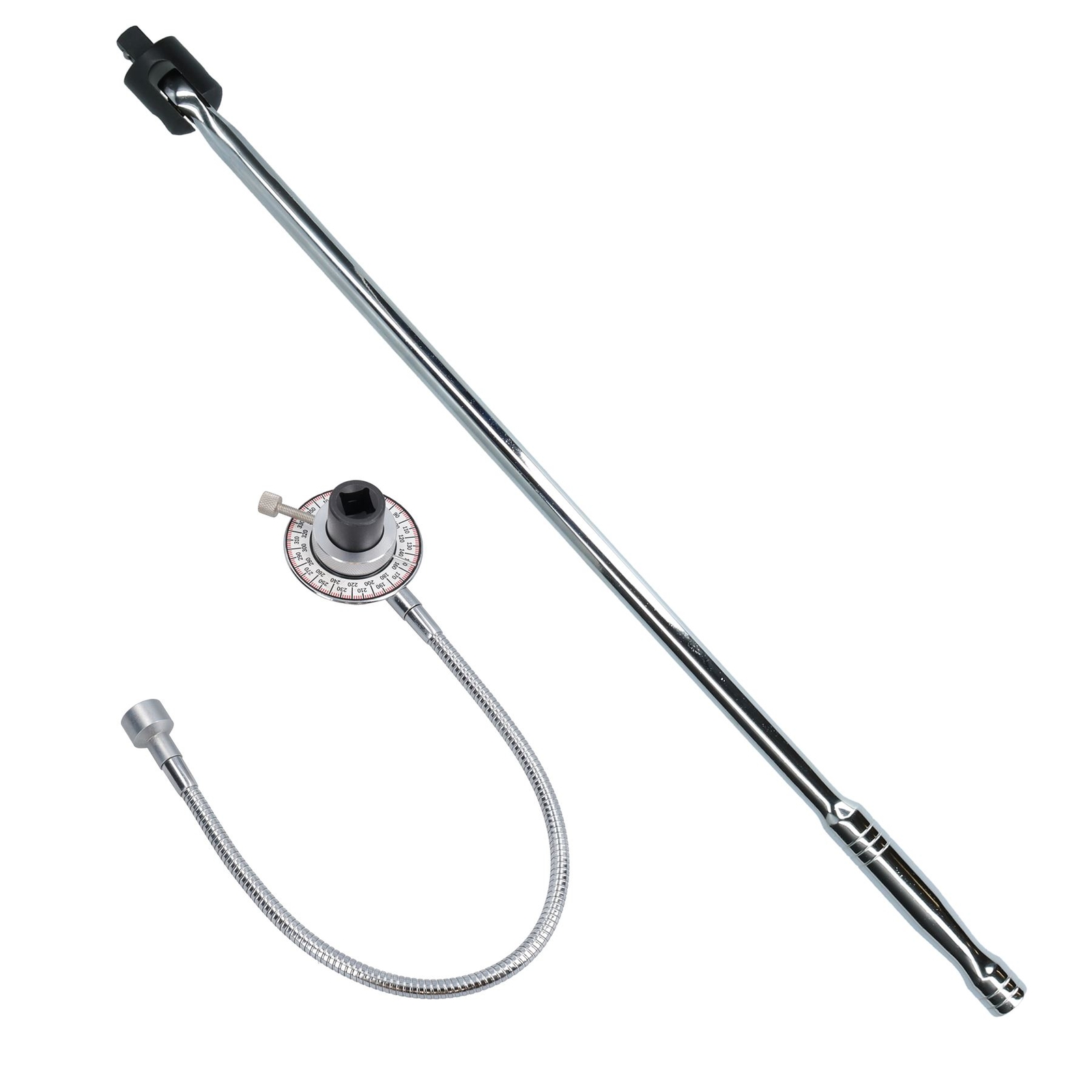 1/2in Drive Torque Setting Angular Gauge Magnetic Flexible Arm + 24in Bar