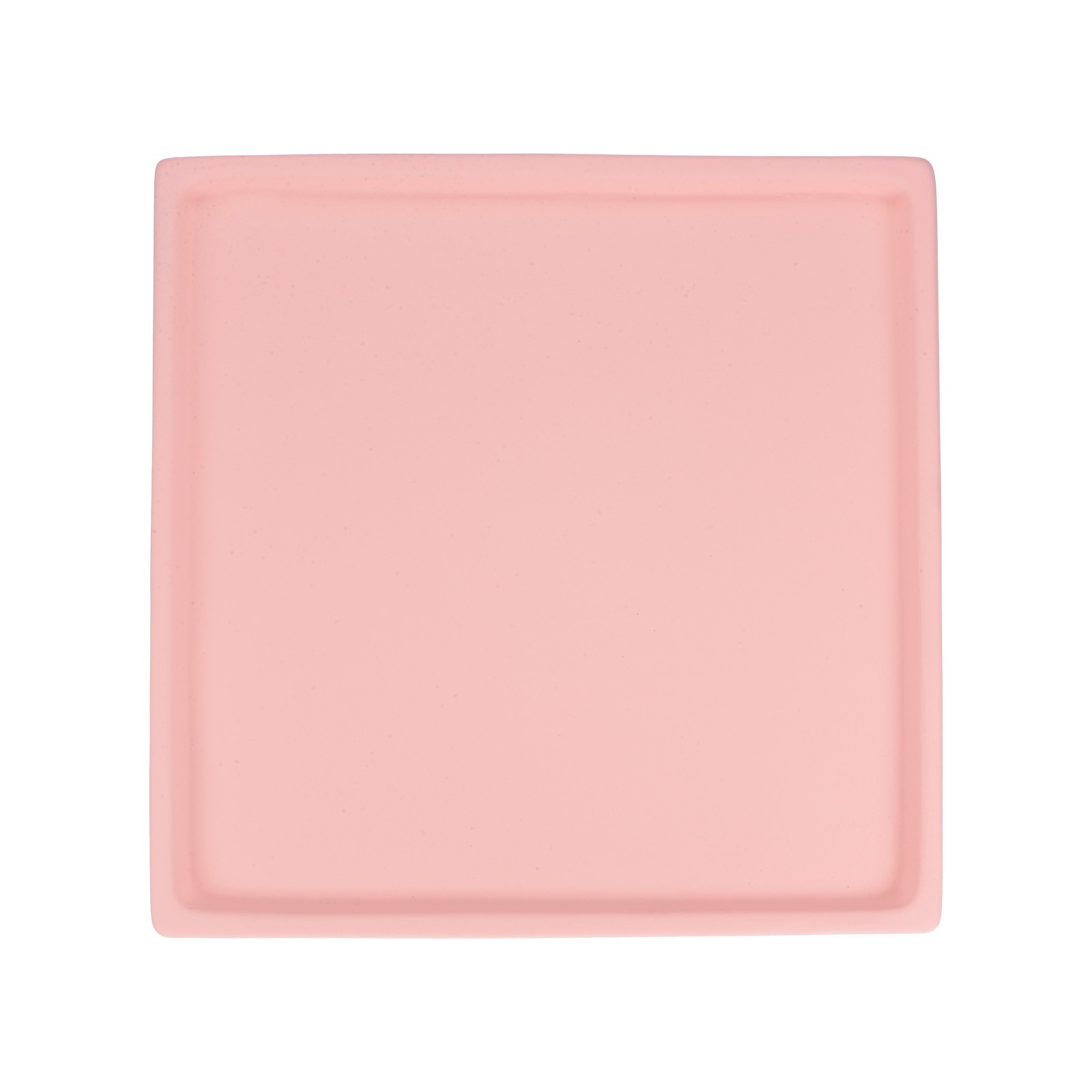 Ceramic Plant Saucer, 7.1 Inch Saucer Drip [Square Pink]