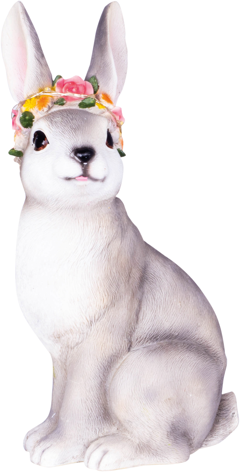 Garden Outdoor Solar Powered Light Up Animal Rabbit Ornament Gnome Decoration