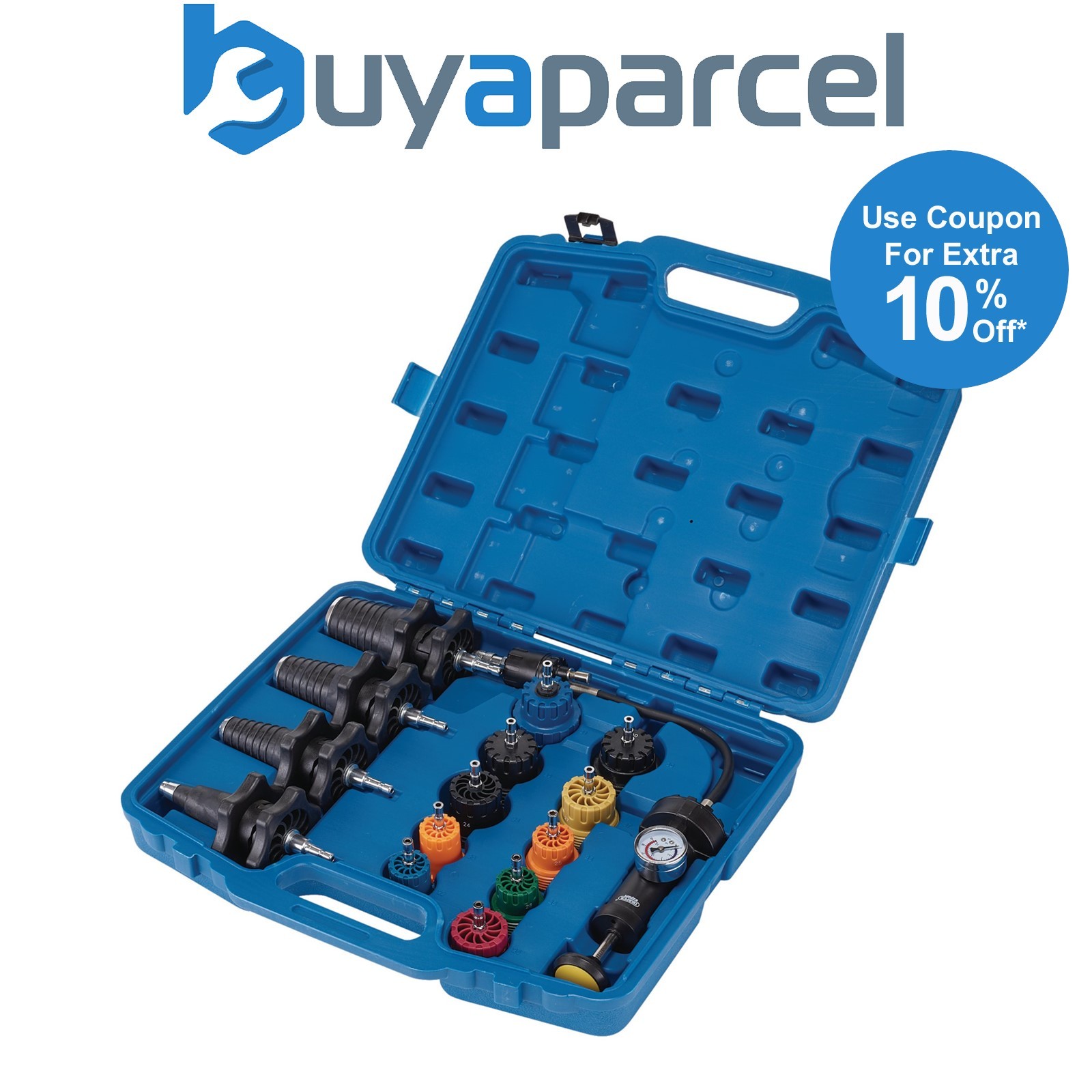 Draper 21439 Draper Expert Universal Pressure Test Kit (15 Piece)