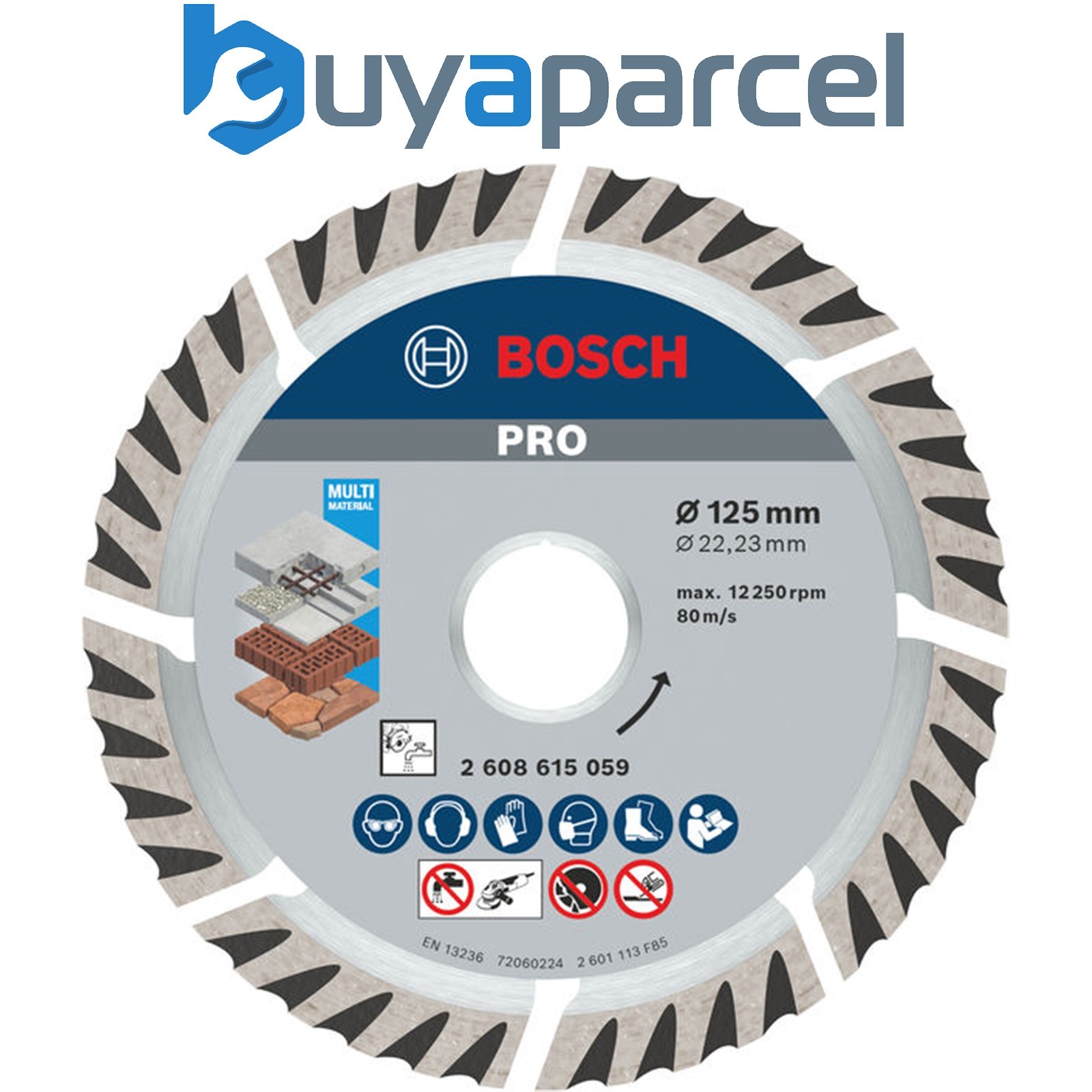 Bosch PRO Multi Material Diamond Disc 125 x 22.23mm 2608615059