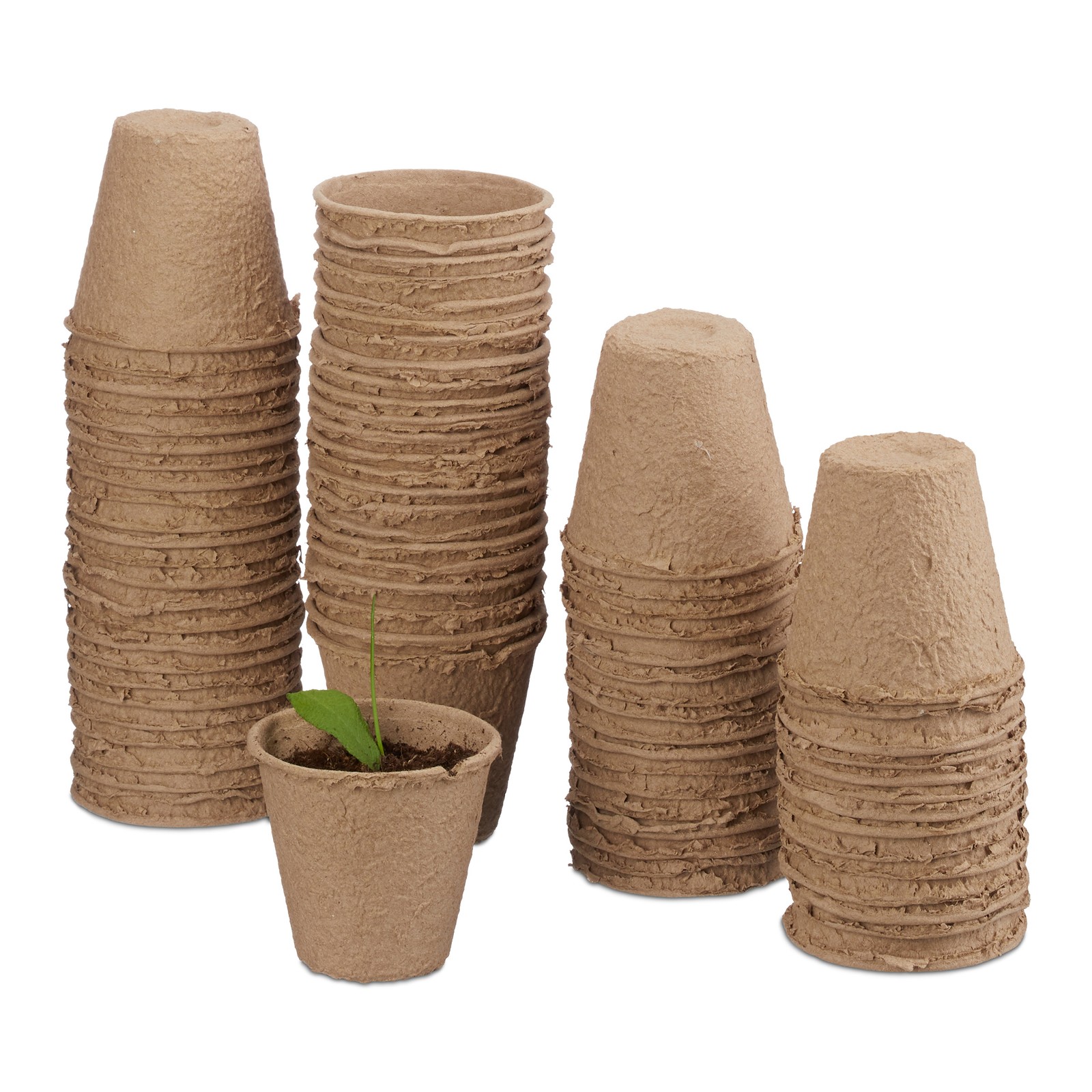 Fibre pots Biodegradable Plant Containers 7 cm Pack of 80 Compostable Seed Pots