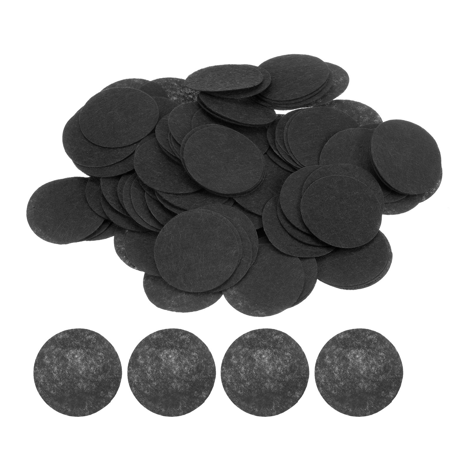 600pcs Round Felt Circles, 50mm 2" Craft Felt Pads Fabric Pad Black