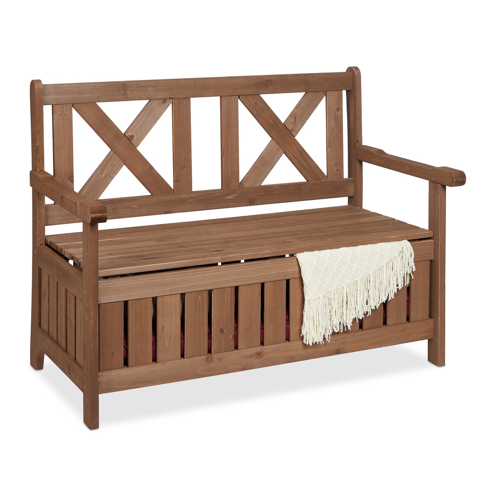 Garden bench Wooden Patio Seat 2-Seater Firwood Garden Loveseat Patio Companion