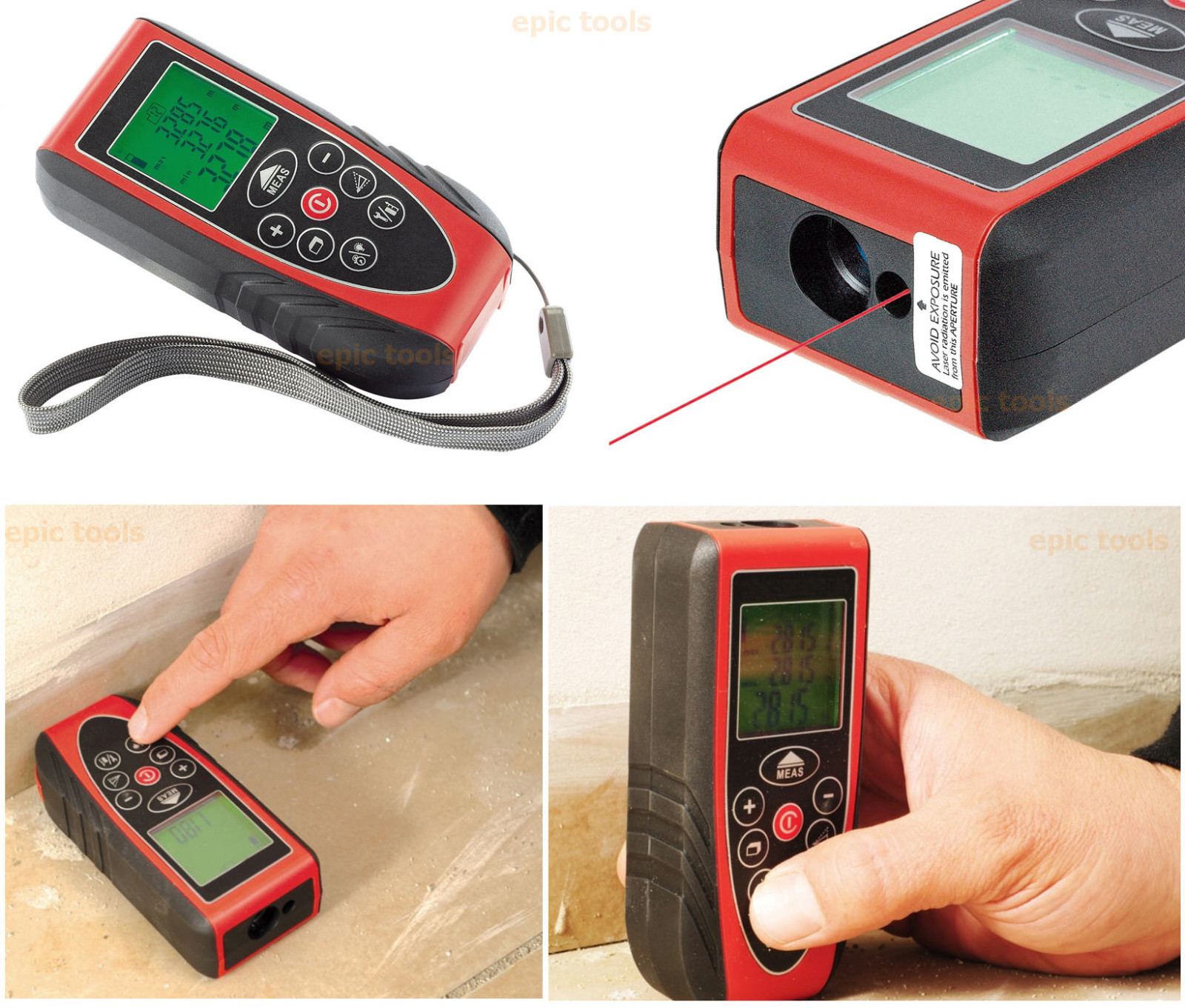 KAPRO Draper K4 70m/230ft Laser Digital Distance Tape Measure/Pointer mm/Inches