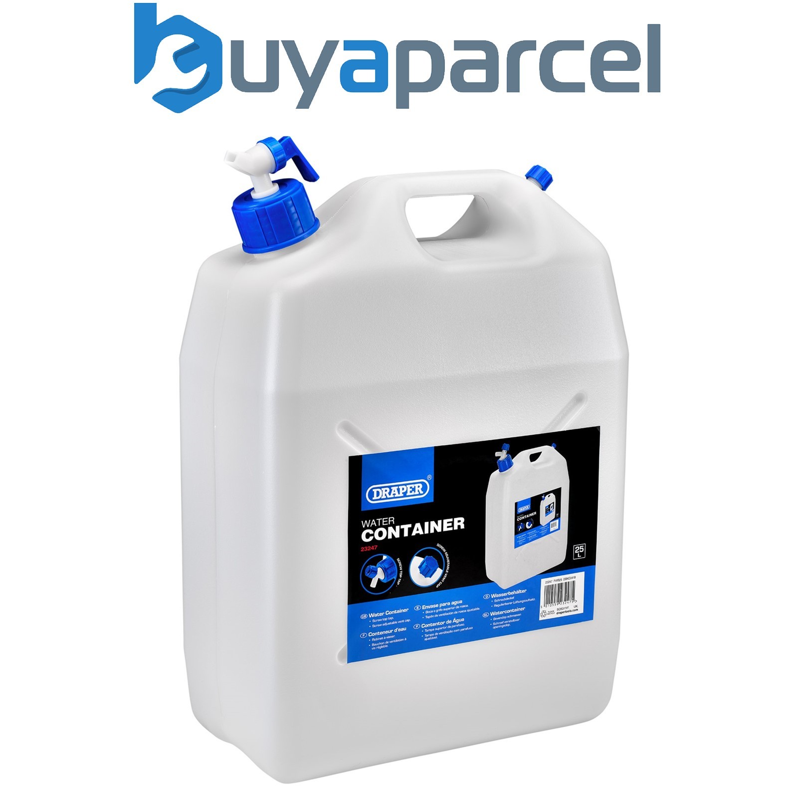 Draper 23247 Water Container with Tap, 25L