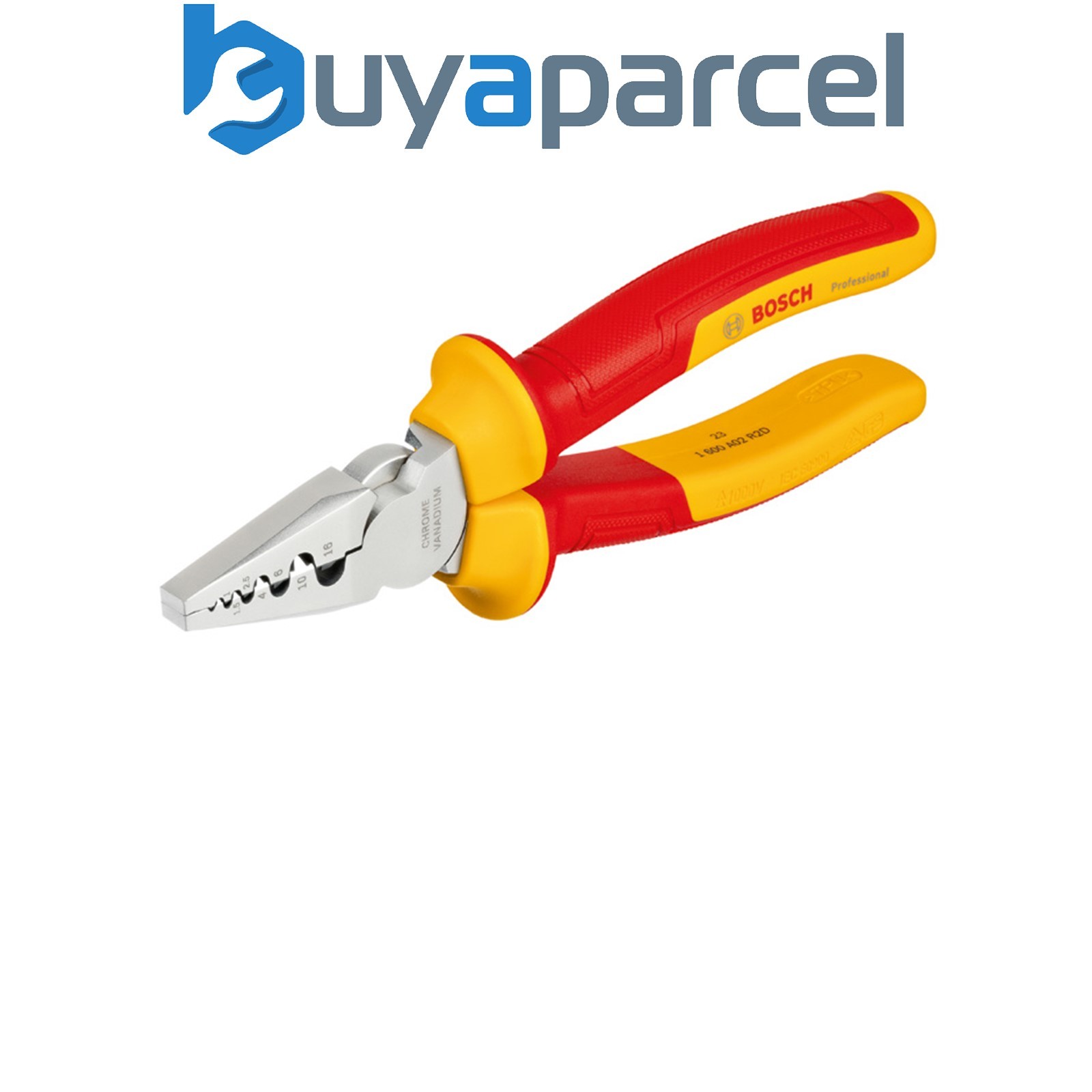 Bosch PRO Plier VDE Crimping Pliers 180mm 1600A02NE6