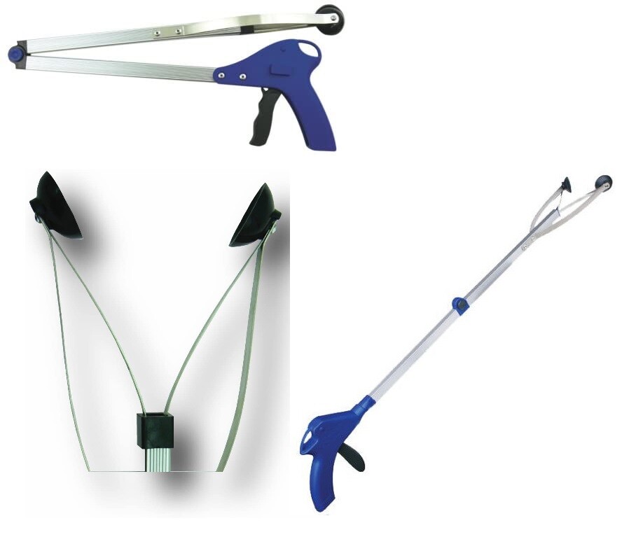 LONG REACH PICK UP TOOL GRABBER LITTER PICKER HAND HELD FOLDABLE DISABILITY AID