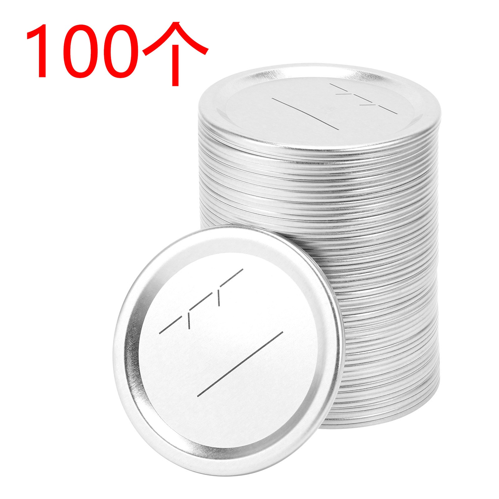 100Pcs 70mm Regular Mouth Canning Lids for ,Jars Split -Type Metal Jar Lids6844