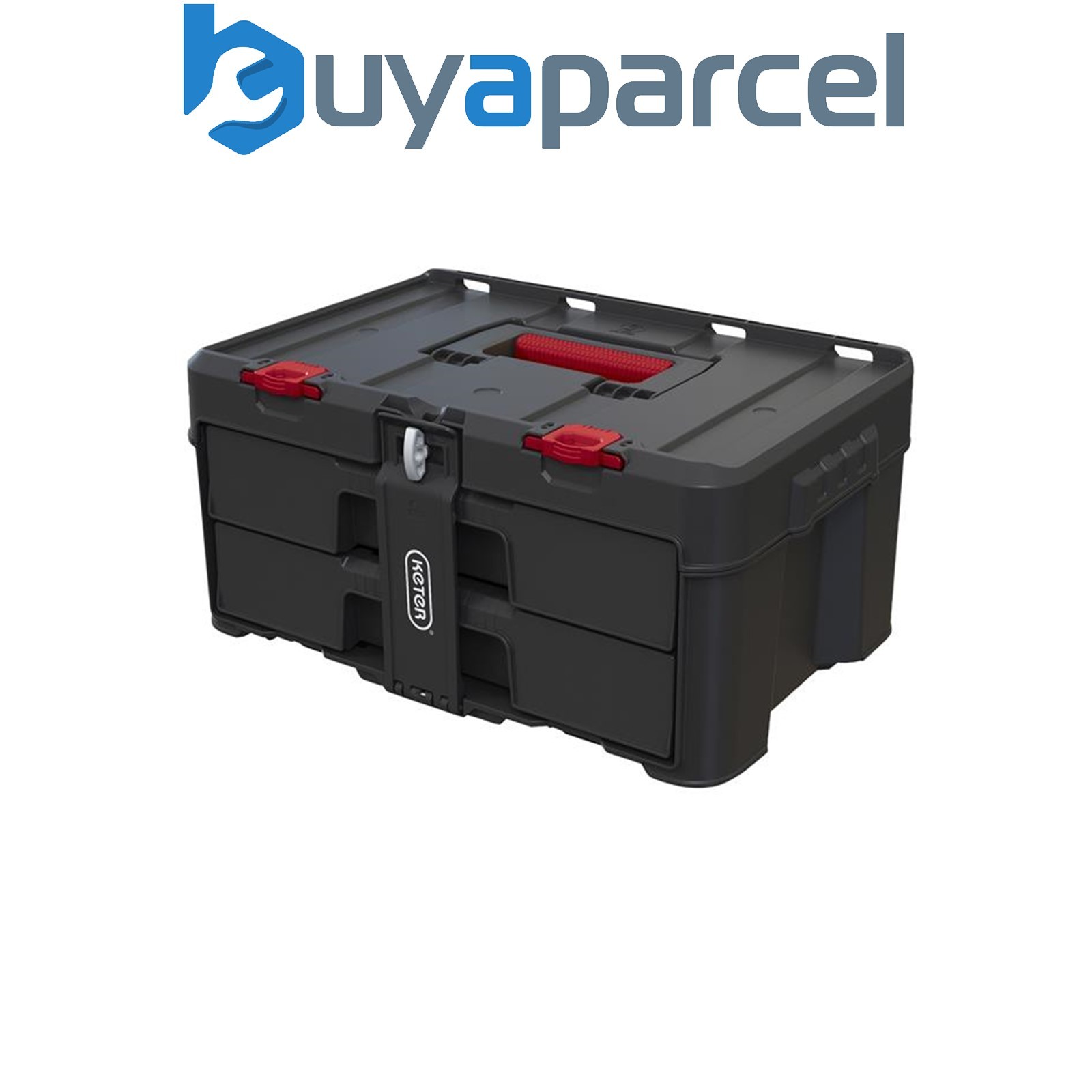 Keter Roc 253384 Stack N Roll 2-Drawer Tool Box Case Unit KETSNR2DU