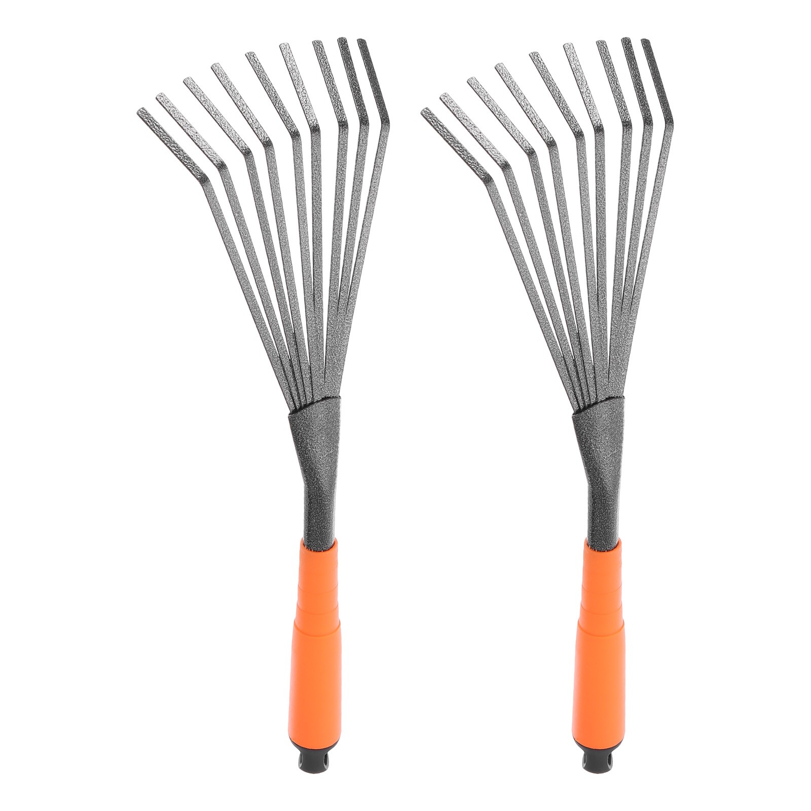 2pcs Gardening Leaf Rake Small Hand Rake 15.63" Soil Tiller