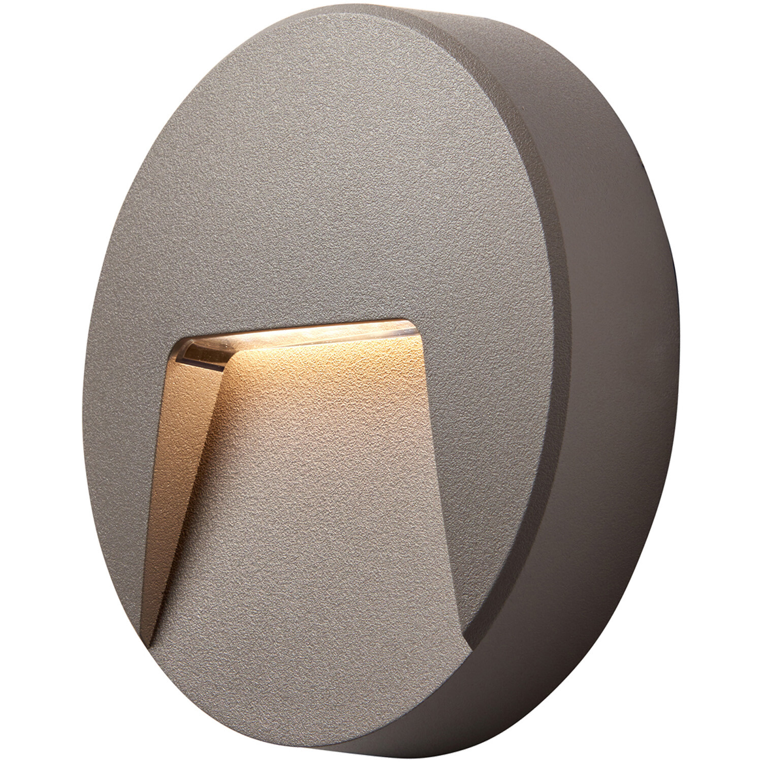 Round Outdoor IP65 Pathway Guide Light - Indirect CCT LED - Grey ABS Plastic