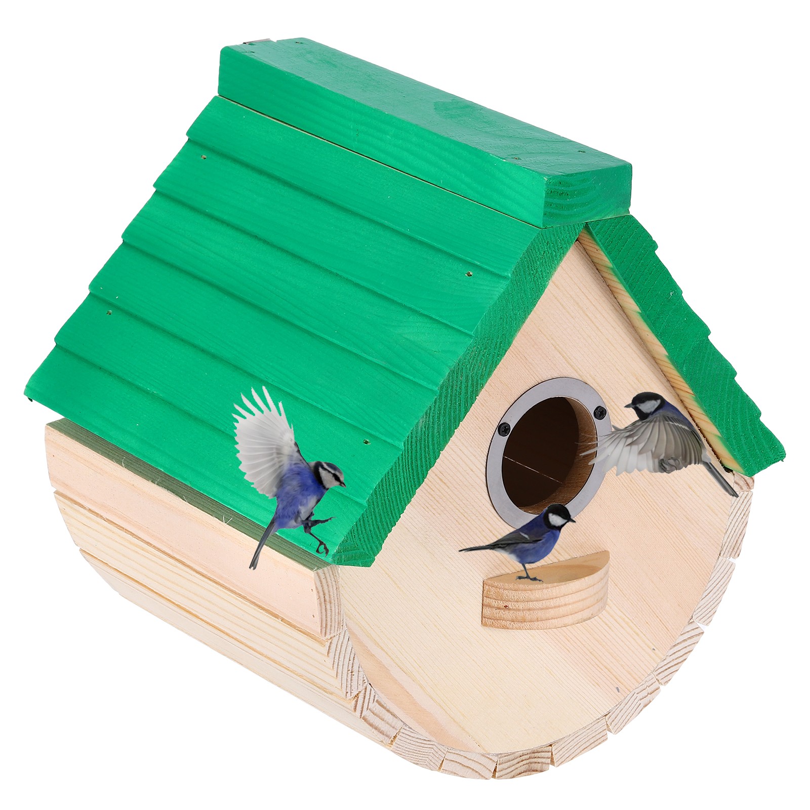 Wooden Outdoor Birdhouse, Outdoor Birdhouse, Hanging Birdhouse, Green