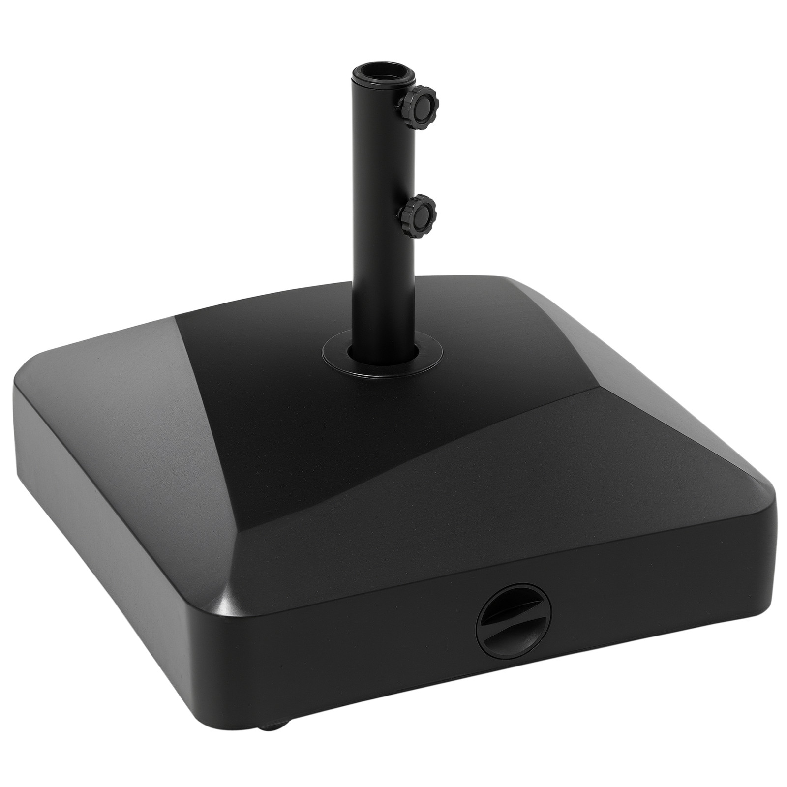 Outsunny Garden Parasol Base 43kg Water or 60kg Sand Filled with Wheels