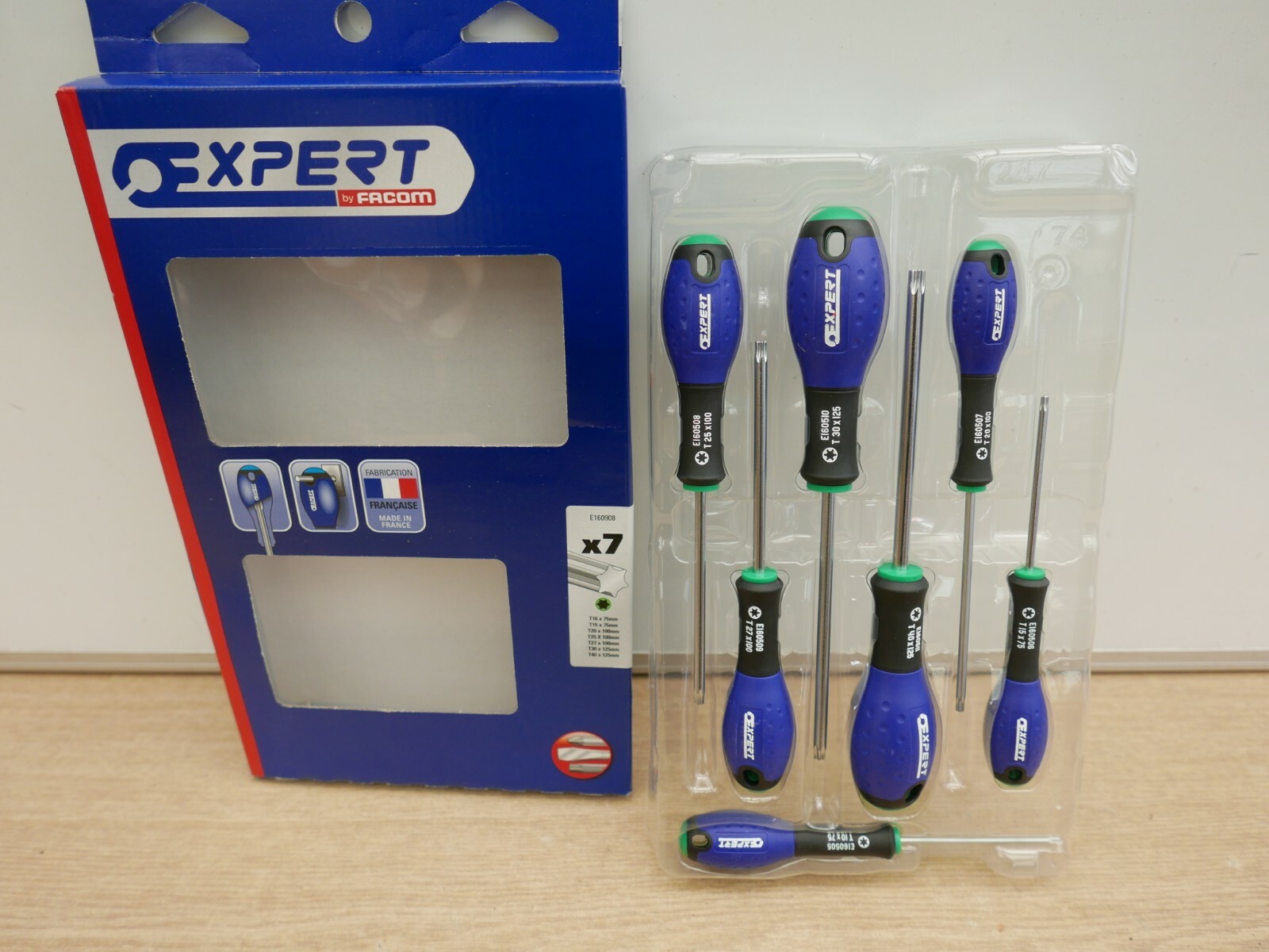 EXPERT BY FACOM E160908 7PCE TORX T10 TO T40 SCREWDRIVER SET