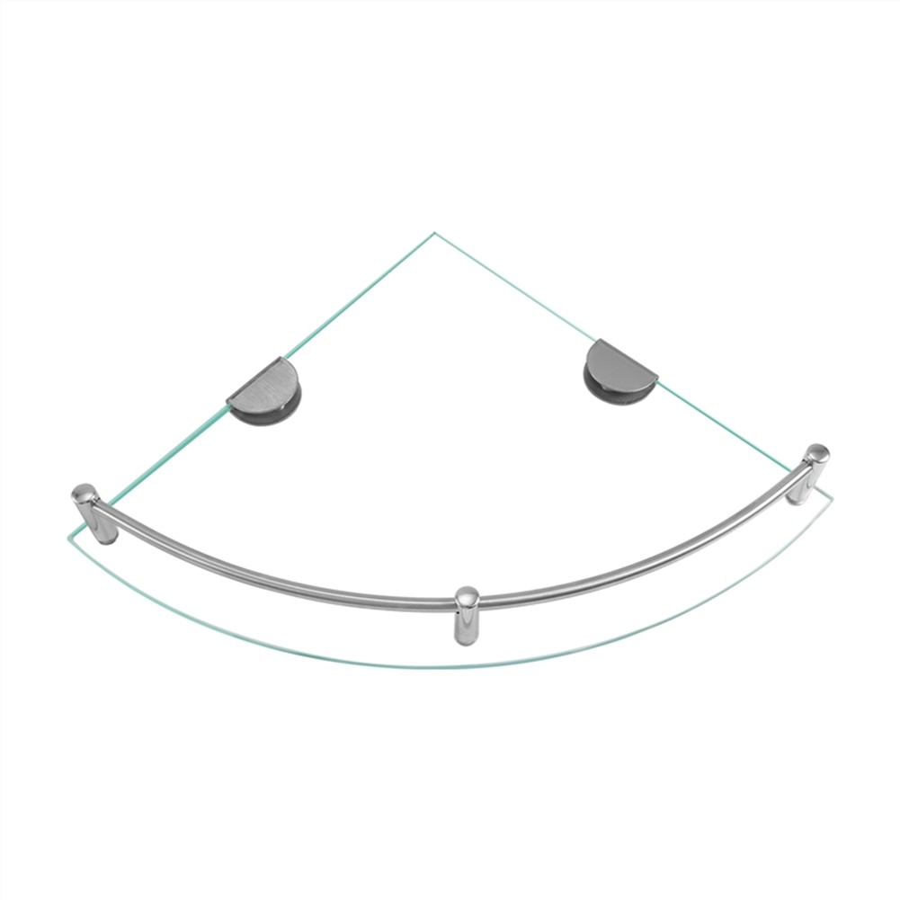 Bathroom Shelves Bathroom Glass Corner Shelf Wall Mounted Tempered Glass7792