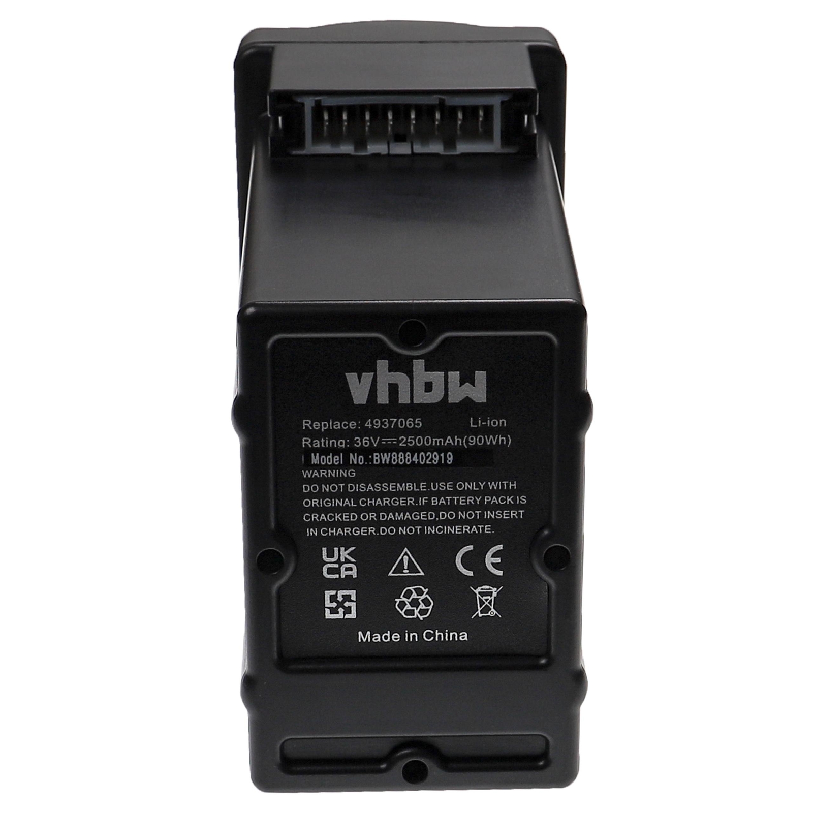 Battery for Wolf Garten Li-Ion Power-Pack 1 4939090 2500mAh 36V