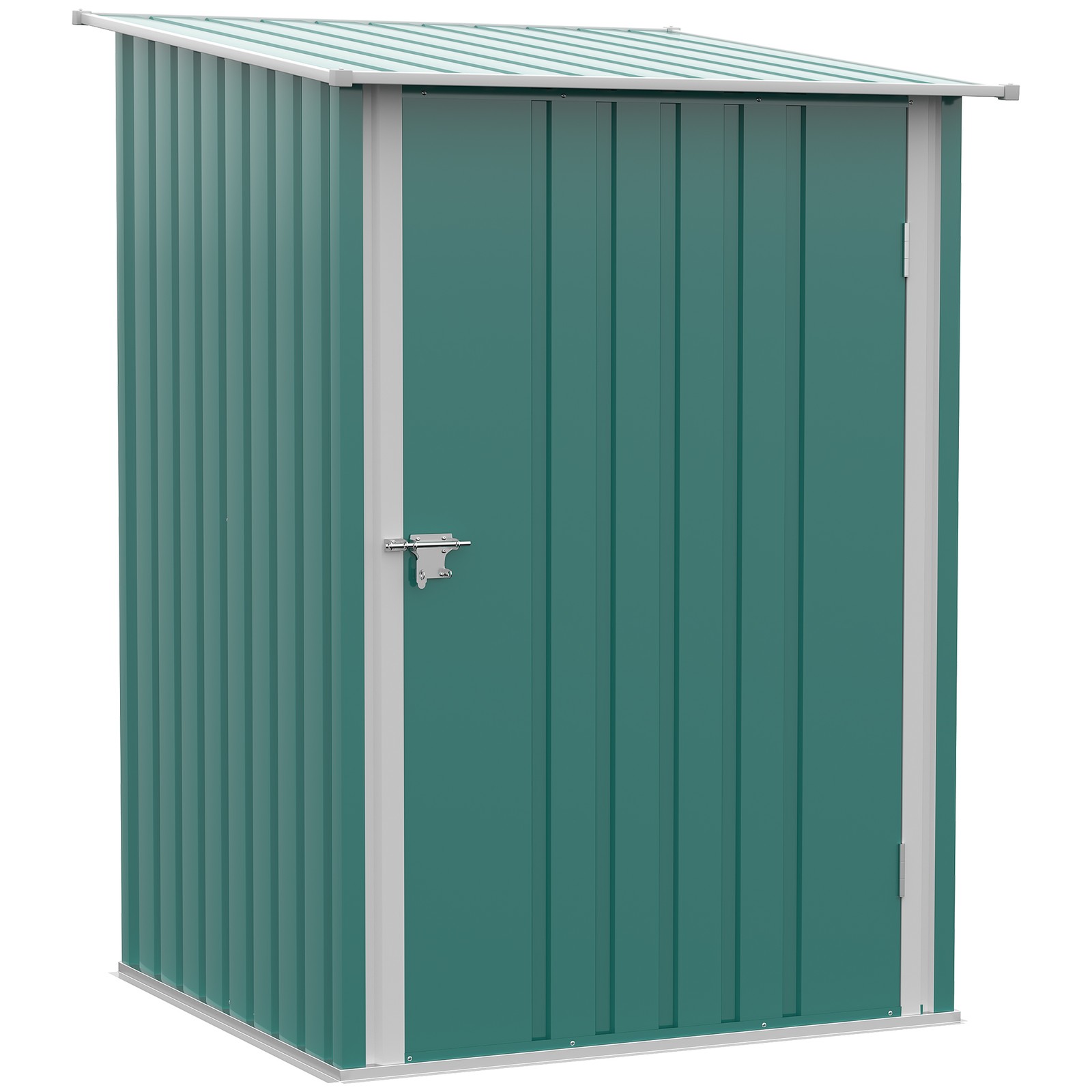 Outsunny 3.3ft x 3.4ft Outdoor Storage Shed Steel Garden Shed w/ Lockable Door
