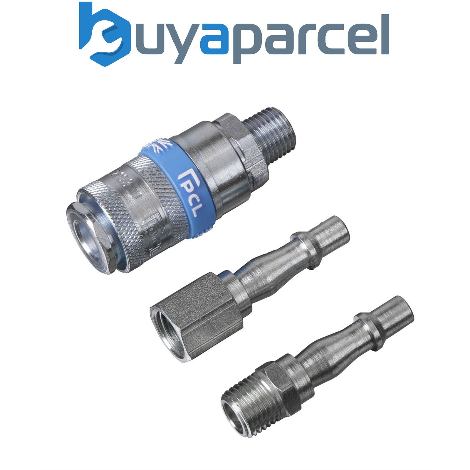 Sealey AC60 PCL Air Tool Coupling Kit 1/4"BSPT 3pc