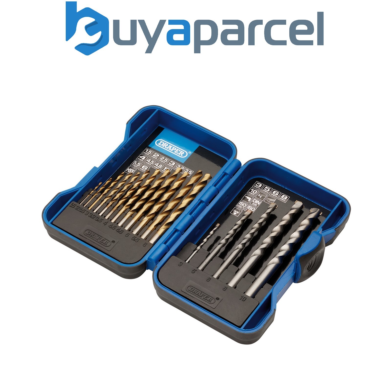 Draper 18551 Metric Combination HSS and Masonry Drill Bit Set (17 Piece)