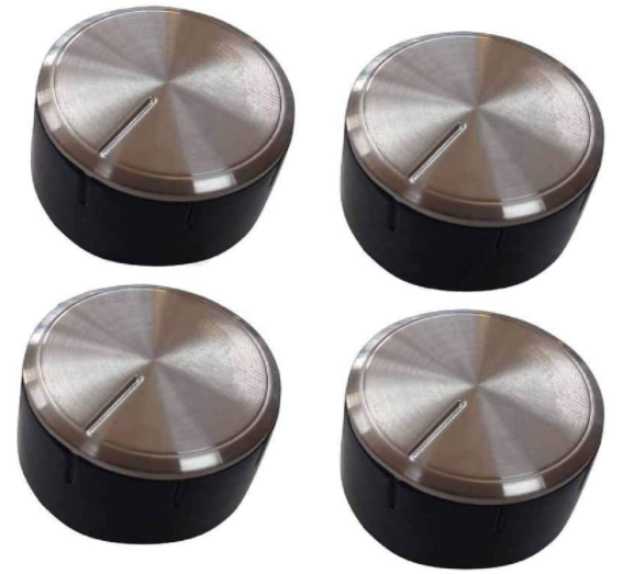 Knob for BOSCH Oven Cooker Hob Control Silver Black Switch 616100 FOUR KNOBS