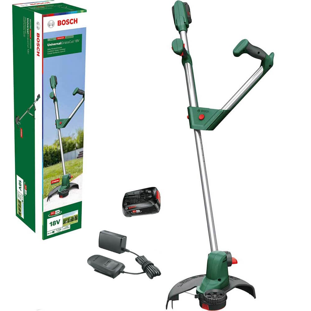 Bosch UNIVERSALGRASSCUT 18V-26 P4A 18v Cordless Grass Trimmer Edger 260mm 2 x 2.