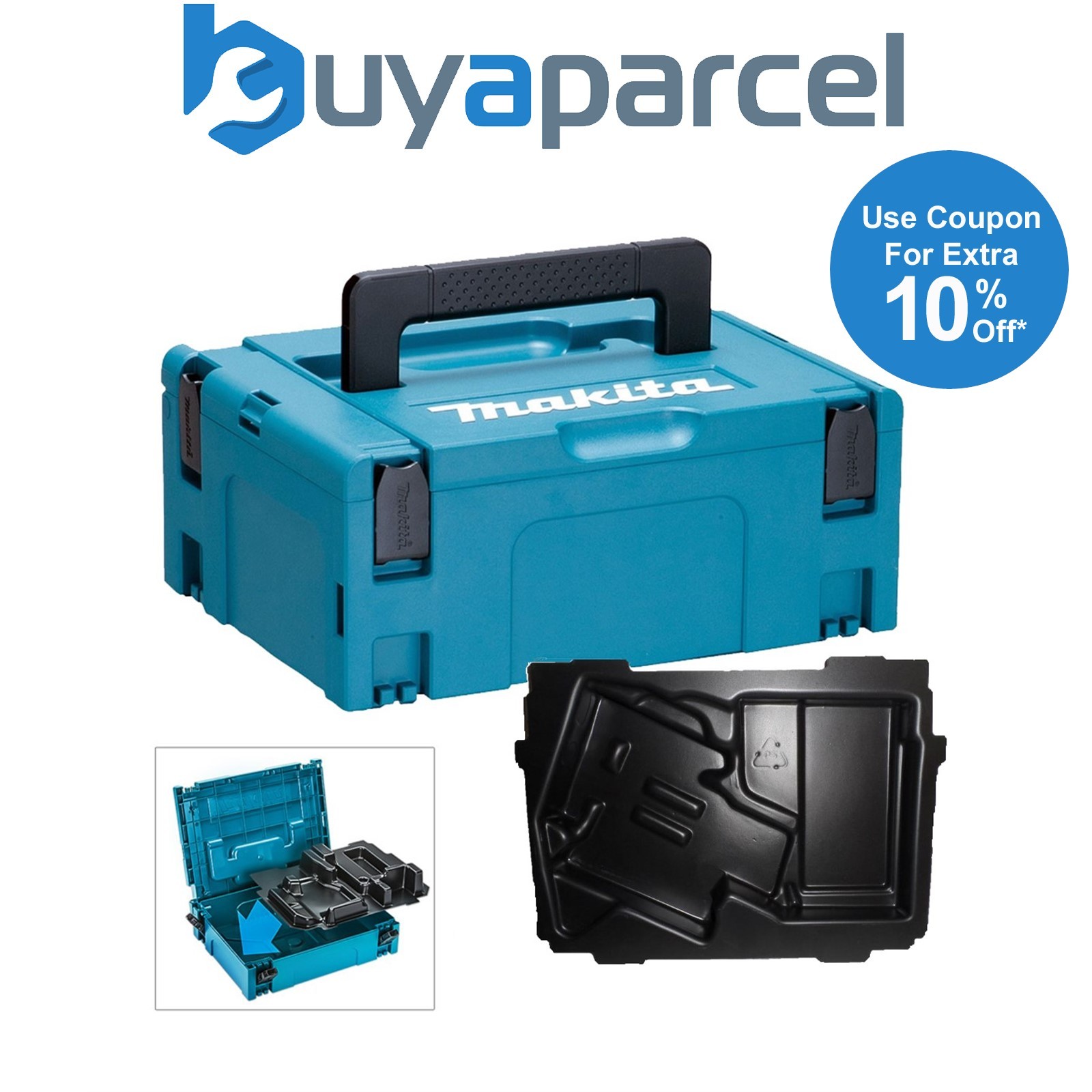 Makita 18v Angle Drill Makpac Tool Case + Inlay for BDA340 BDA341 BDA350 BDA351