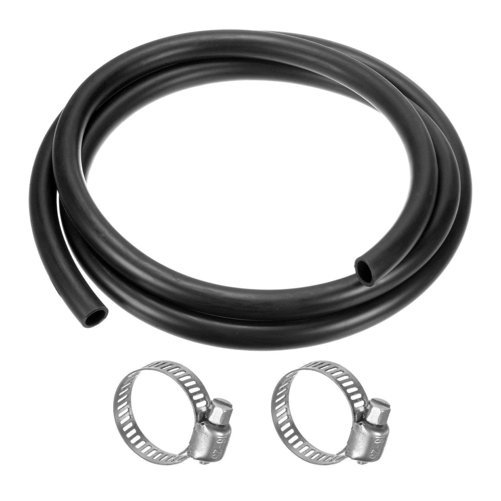 Lubricating Oil Hoses, 13mm x 18mm 6.56FT Rubber Tubing with 4pcs Clamps