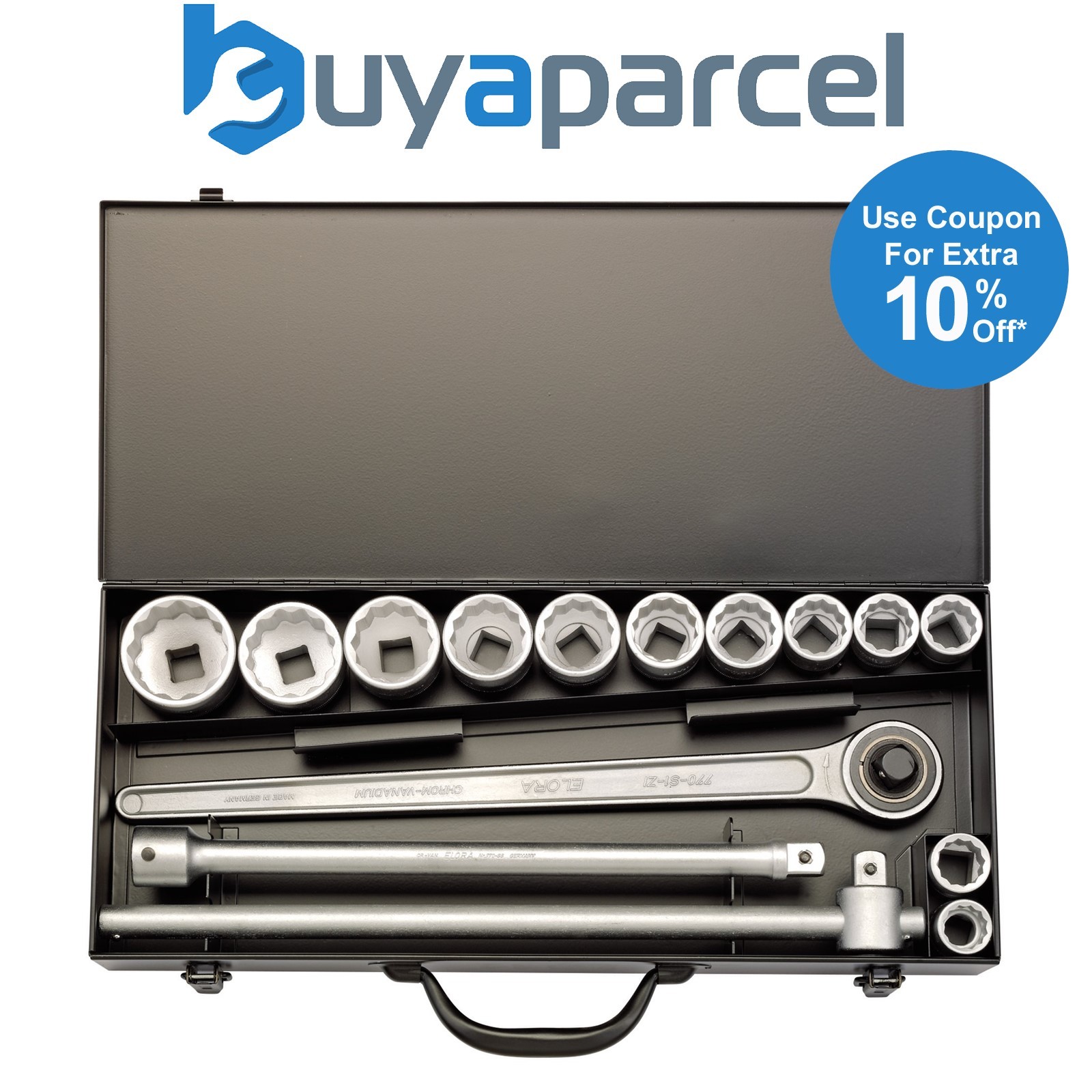 Draper 00369 Imperial Socket Set, 3/4" Sq. Dr. (15 Piece)