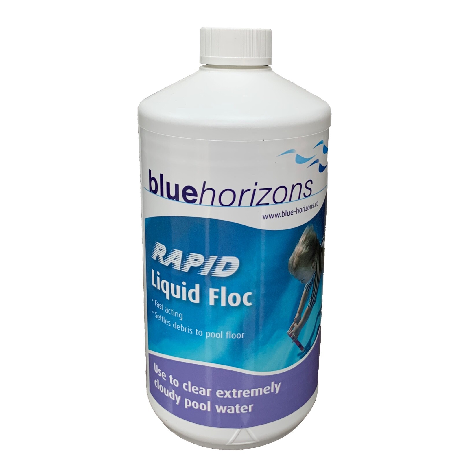 Blue Horizons Rapid Liquid Floc 1Litre Flocculant Swimming Pool Clarifier Cloudy