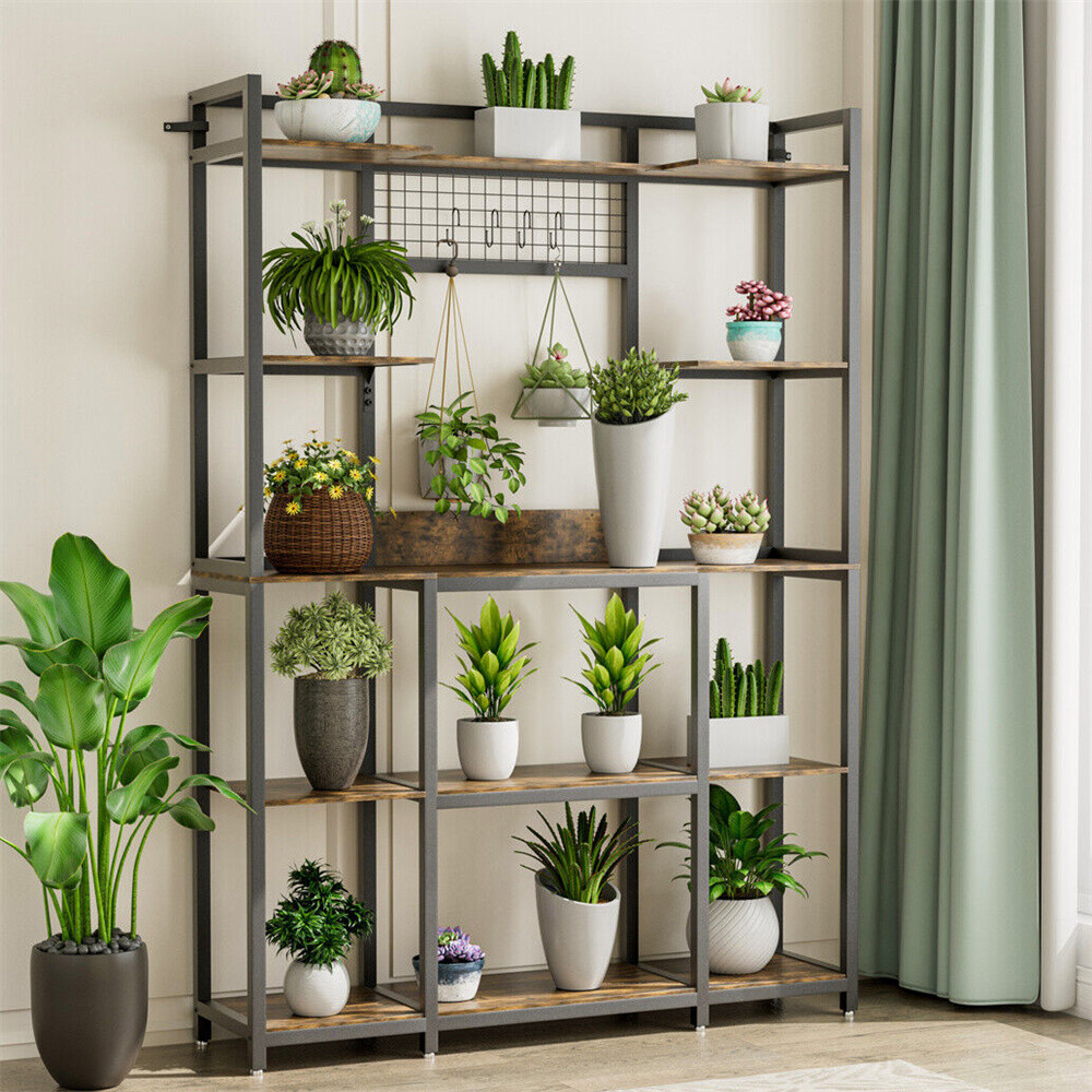 Large Industrial Plant Stand Hallway Console Open Cabinet Cupboard Flower Shelf