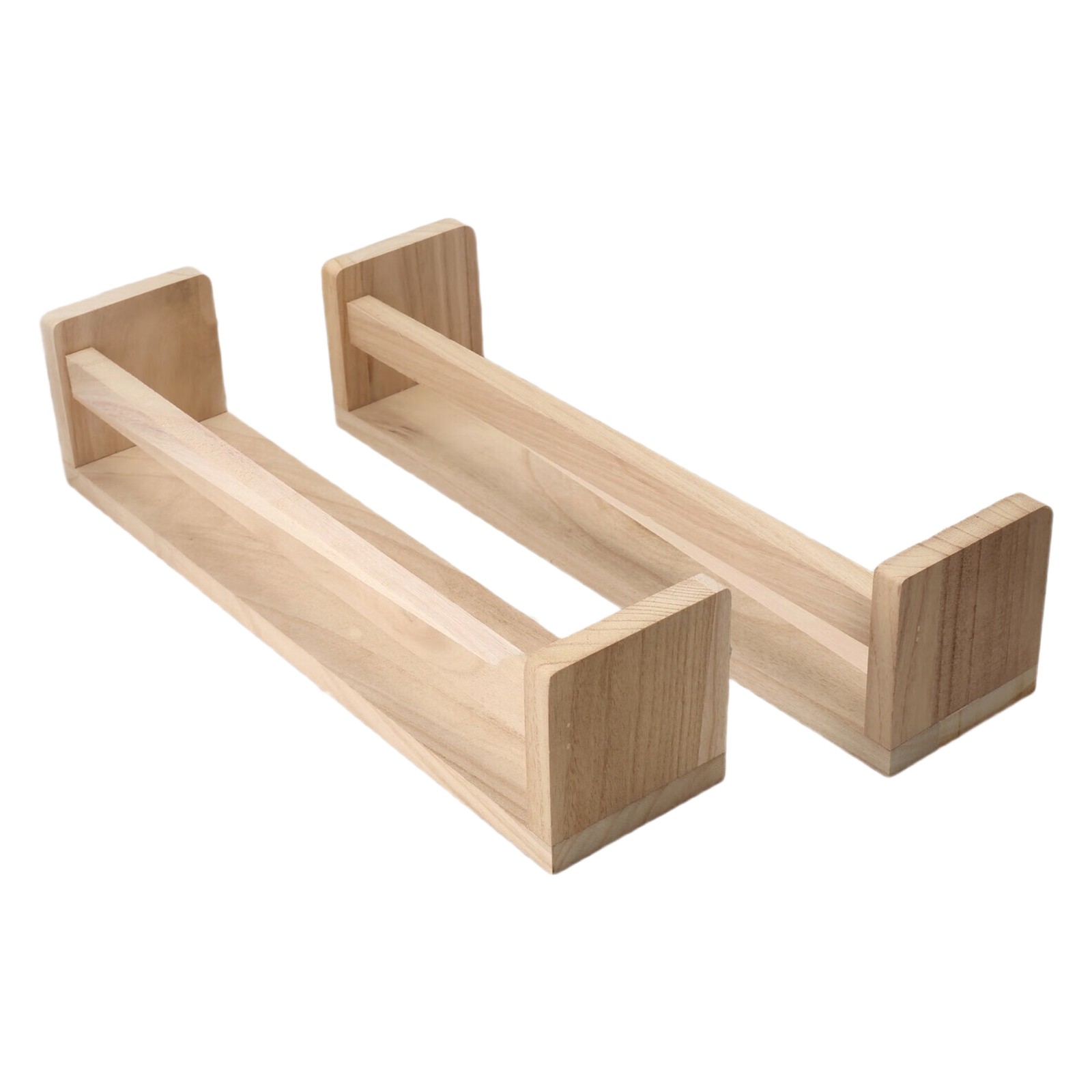 2Pcs Bookshelf,Natural Wood Floating Wall Bookshelf for Kids,Nursery2785