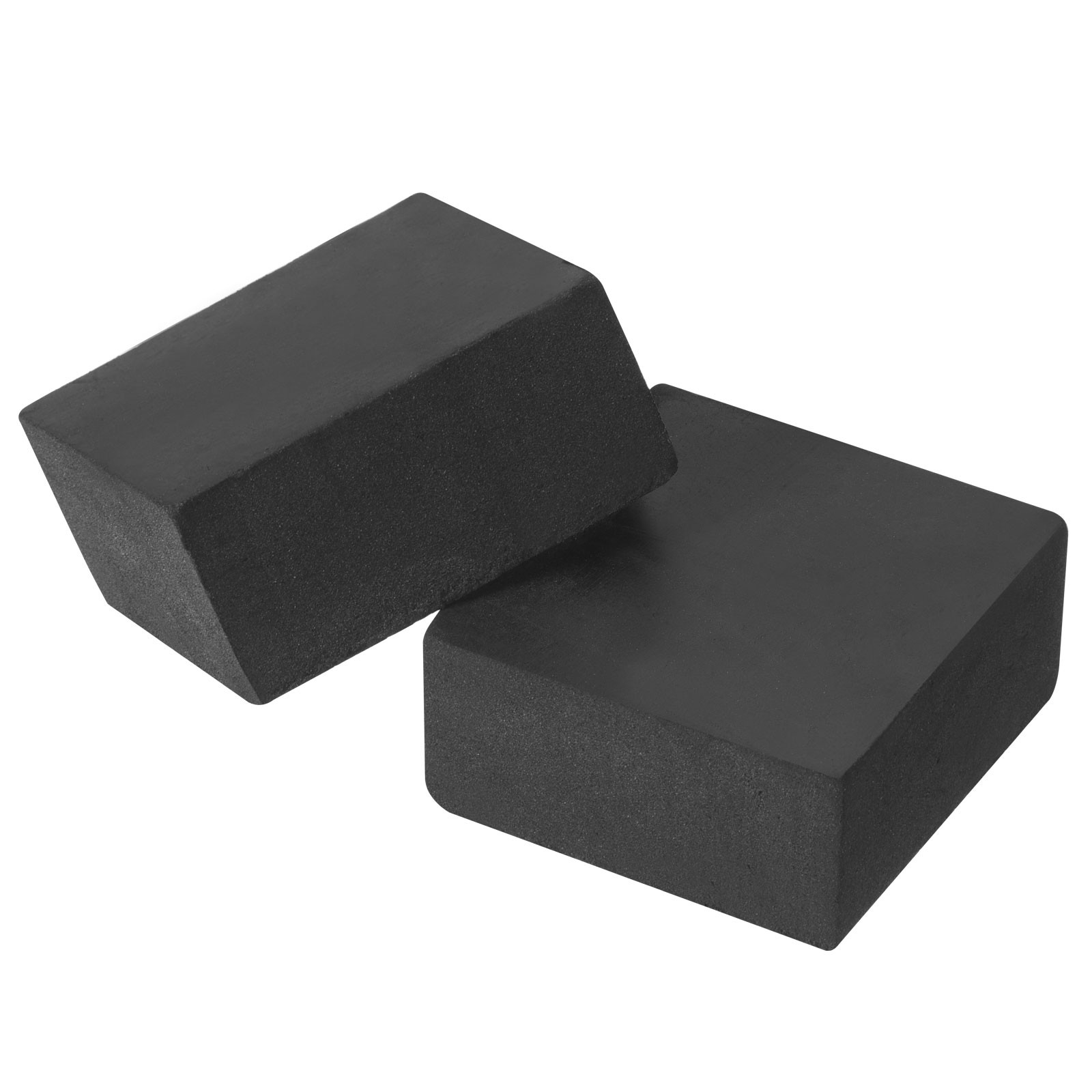 6pcs 2x2x1" Plant Flower Pot Feet Rubber Square Invisible Lift Riser, Black