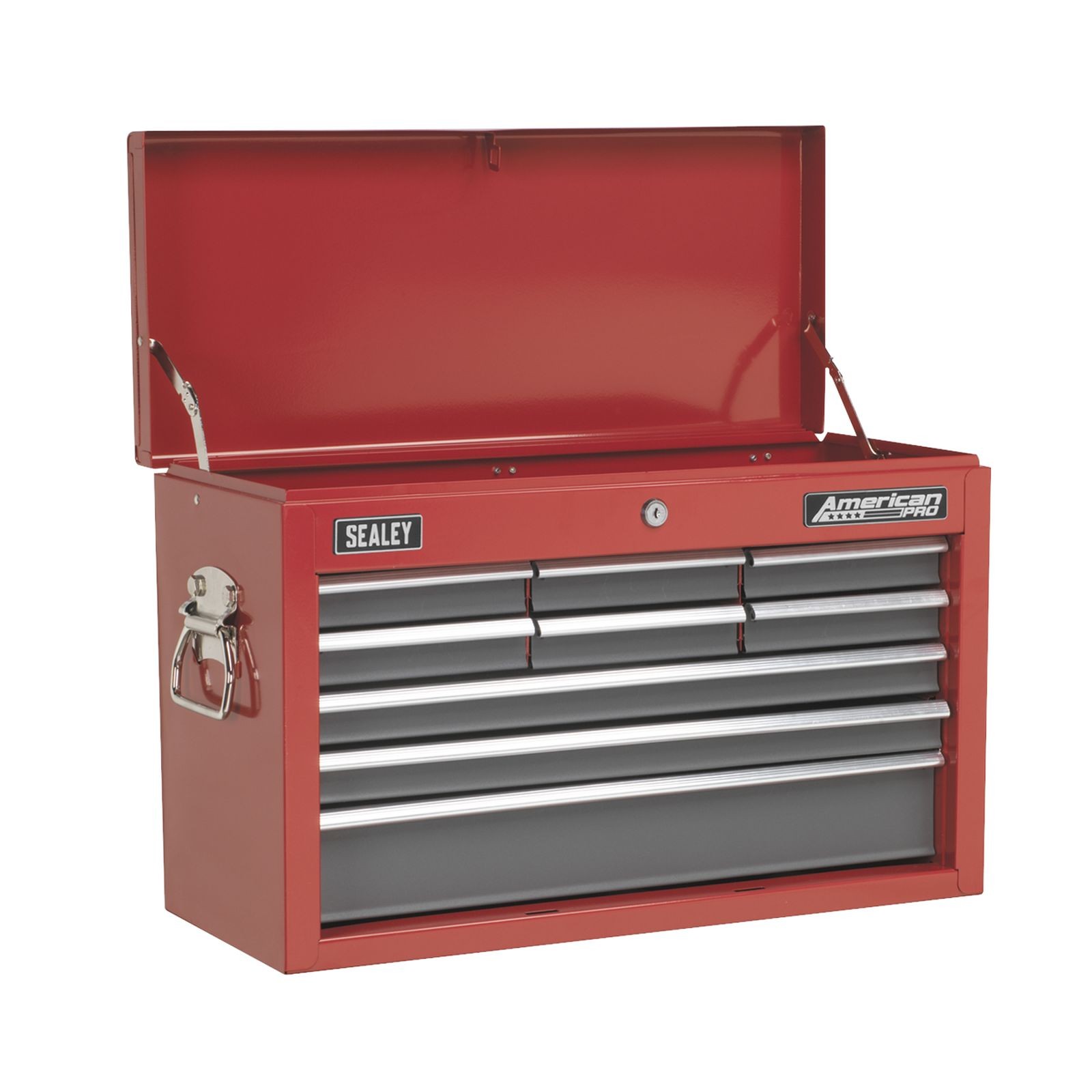 Sealey Topchest 9 Drawer - Red/Grey Tool Storage Work Tools Workshop Tools
