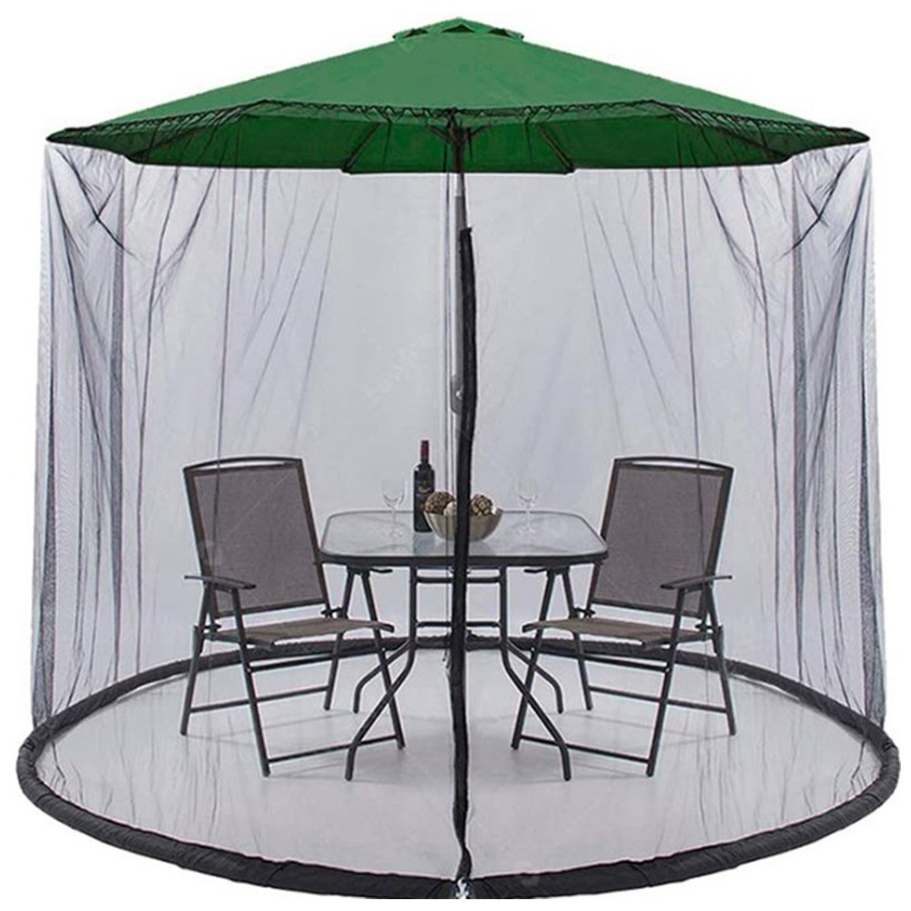 Outdoor Restaurant Patio with Zipper Closure Swing Mosquito Net Net Curtain6489