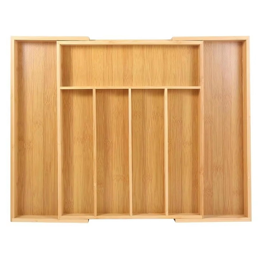 Cutlery Tray Expandable Natural Cabinet Drawers Natural Wood Cutlery Tray K6C4