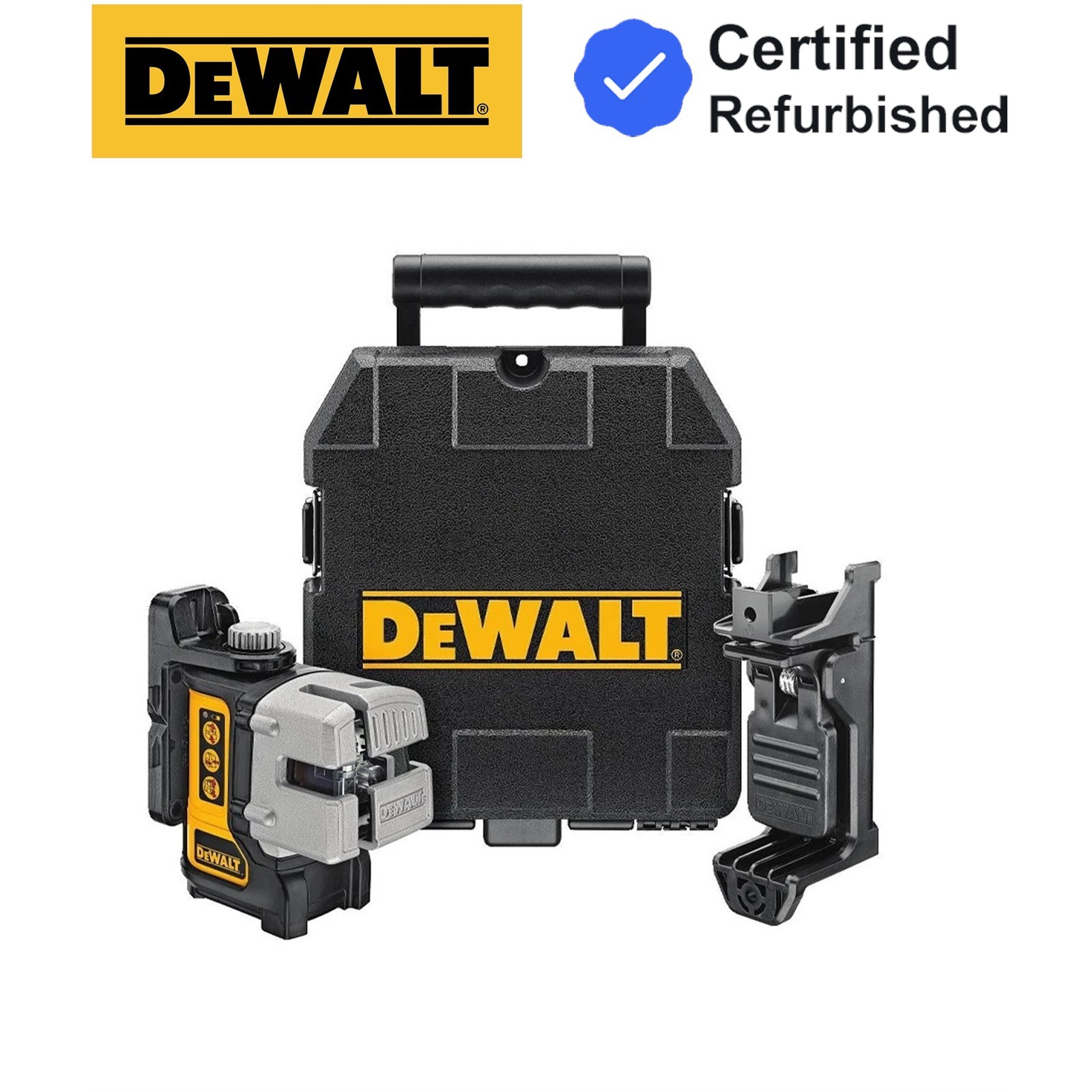 DeWalt DW089KD 3 Way Self Levelling Multi Line Laser + Bracket + Case