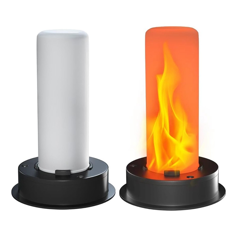 3X(2 Pack Replacement Solar Light Tops with Flickering Flame, Outdoor Solar6808