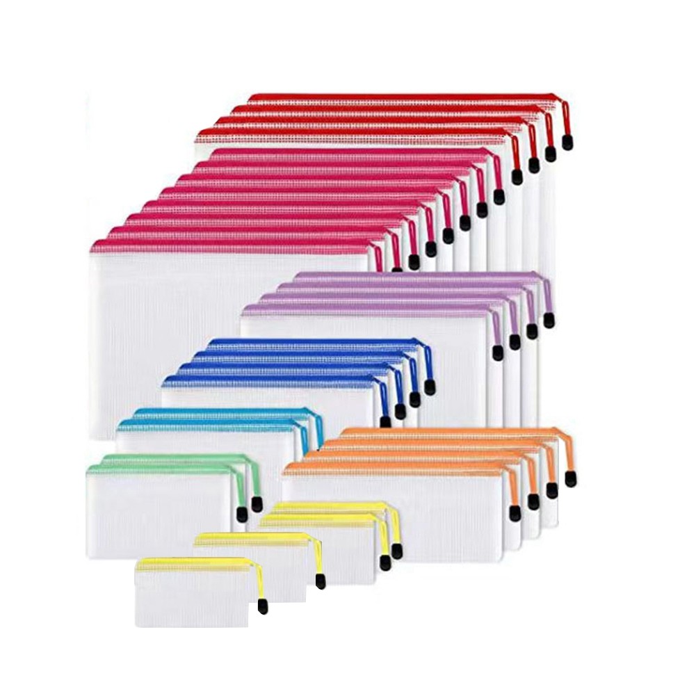 2X(32Pcs Mesh Zipper Pouch Bags, for Organization, 8 Sizes Mesh Bags with2479